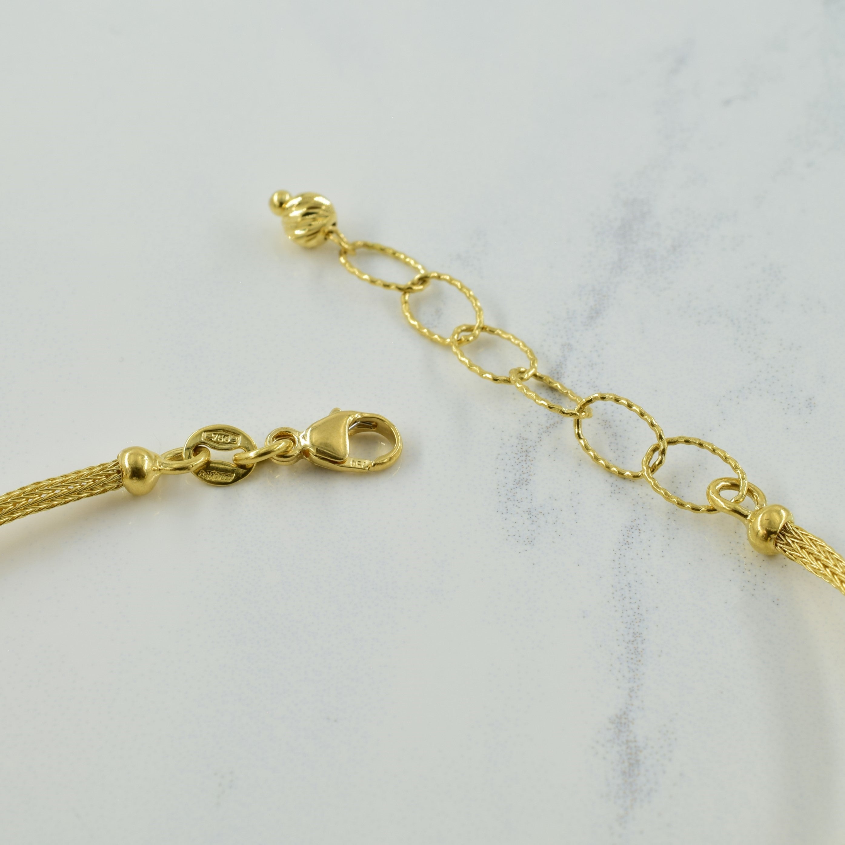 18K Two-Tone Gold Bracelet for Women - 9.5 Inch Adjustable Luxury Jewelry Gift for Anniversary, Birthday & Special Occasions