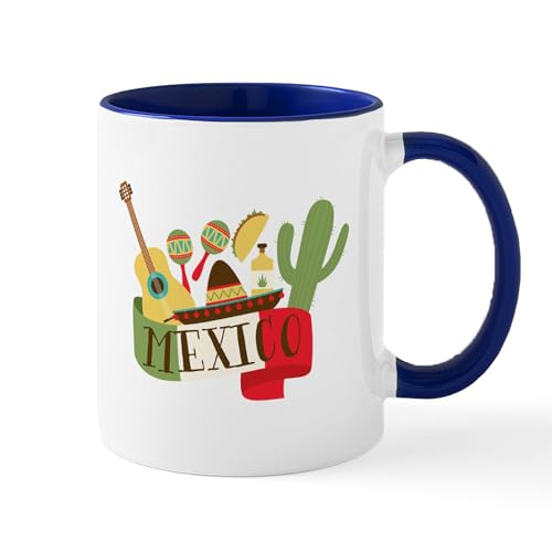White/Navy Inside - Mexico Mugs