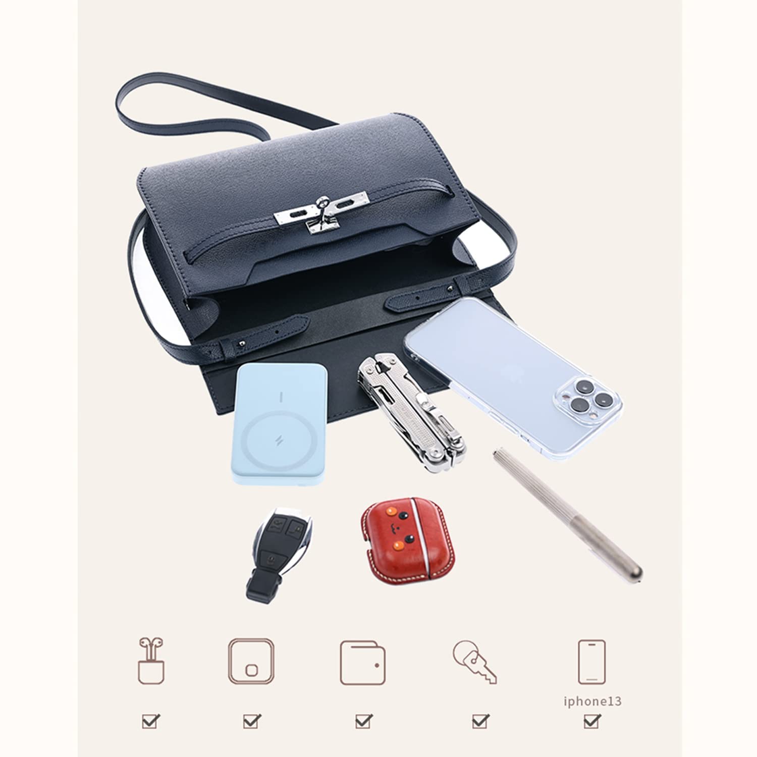 POPSEWING DIY Leather Bag Kit - Premium Handcrafted Designer Handbags for Women & Men - Complete DIY Bag Making Set for Personalized Gifts - Perfect for Crafting, Fashion Accessories & Unique Present Ideas