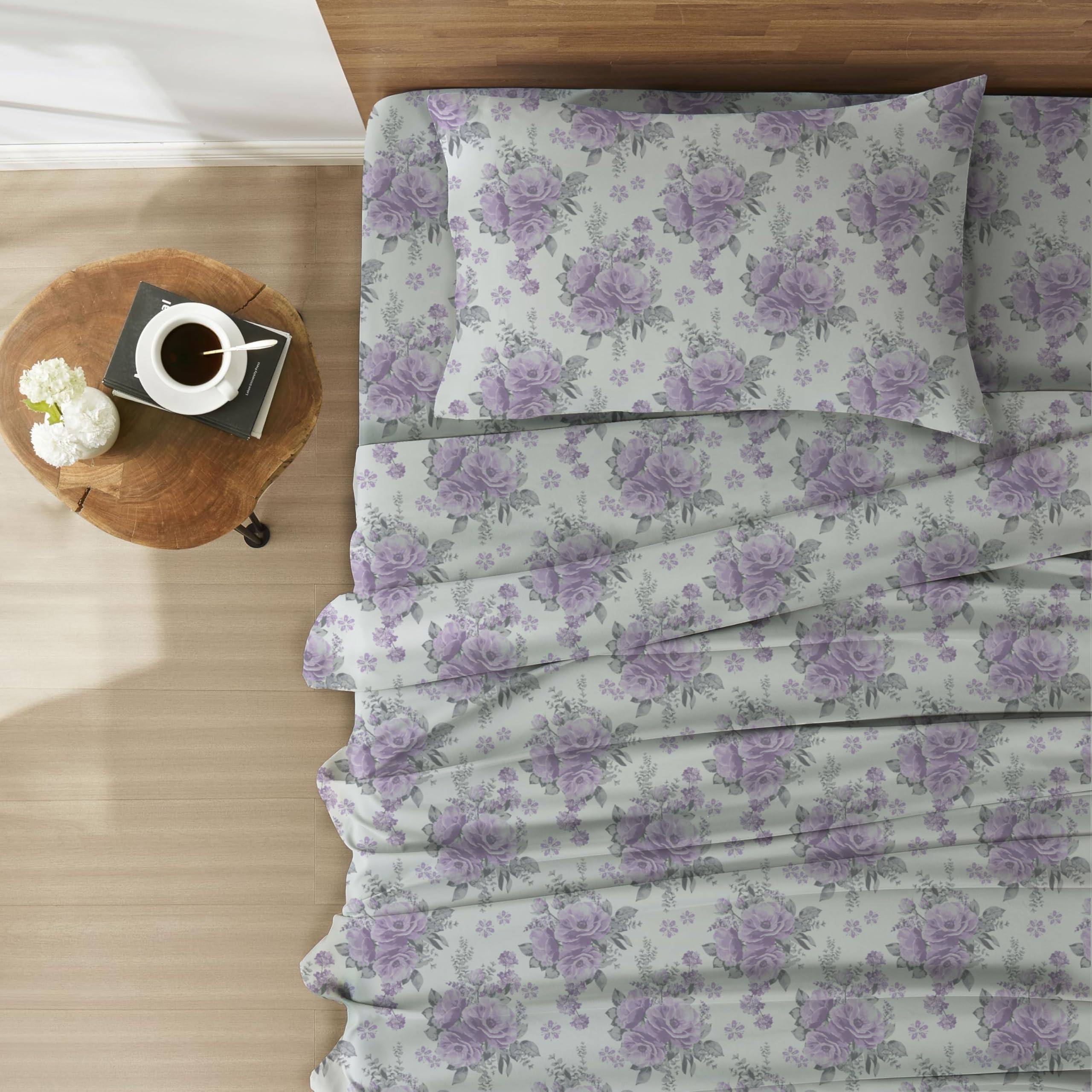 Bliss Casa 4-Piece 100% Cotton Flannel Sheet Set Queen Size - Ultra Soft & Warm Winter Bedding with Deep Pockets, Breathable for All Seasons - Double Brushed Luxury Sheets (Sabrina) - Perfect for Cozy Nights, Guest Rooms & Cold Weather Comfort
