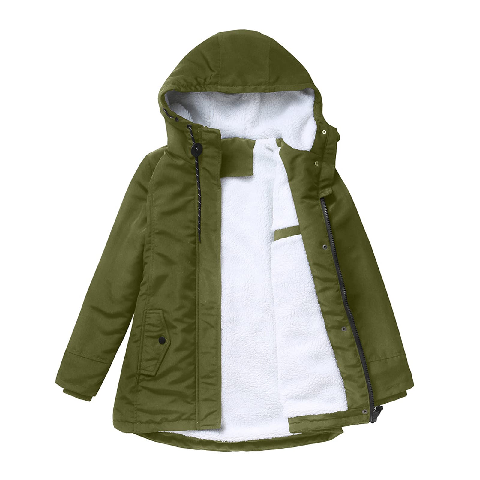 Women's Winter Coat - Oversized Long Hooded Trench Jacket with Pockets | Casual Zip-Up Open Front Design | Perfect for Cold Weather, Daily Commute & Outdoor Activities