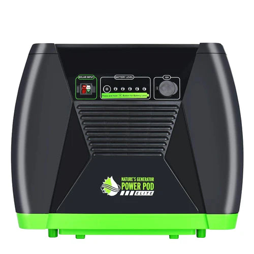 Natures Generator Elite Power Pod - Portable Solar Generator for Camping, Emergencies & Off-Grid Power - 1200W Solar Powered Battery Backup for Home & Outdoor Use