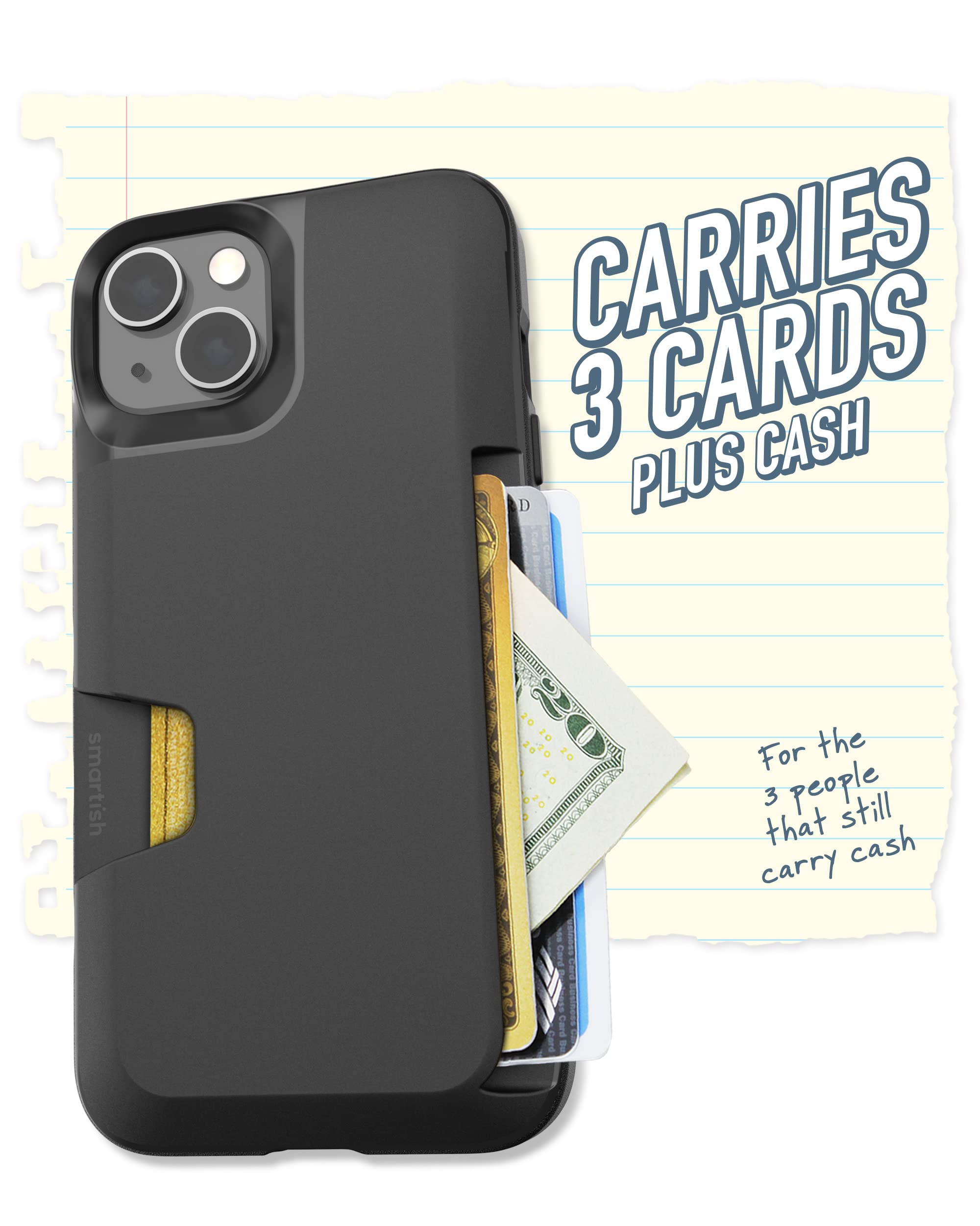 Smartish iPhone 12 Pro Wallet Case - Slim Protective Credit Card Holder with Hidden Slot | Drop Tested | Compatible with Apple iPhone 12 Pro | Perfect for Everyday Use & Travel Protection