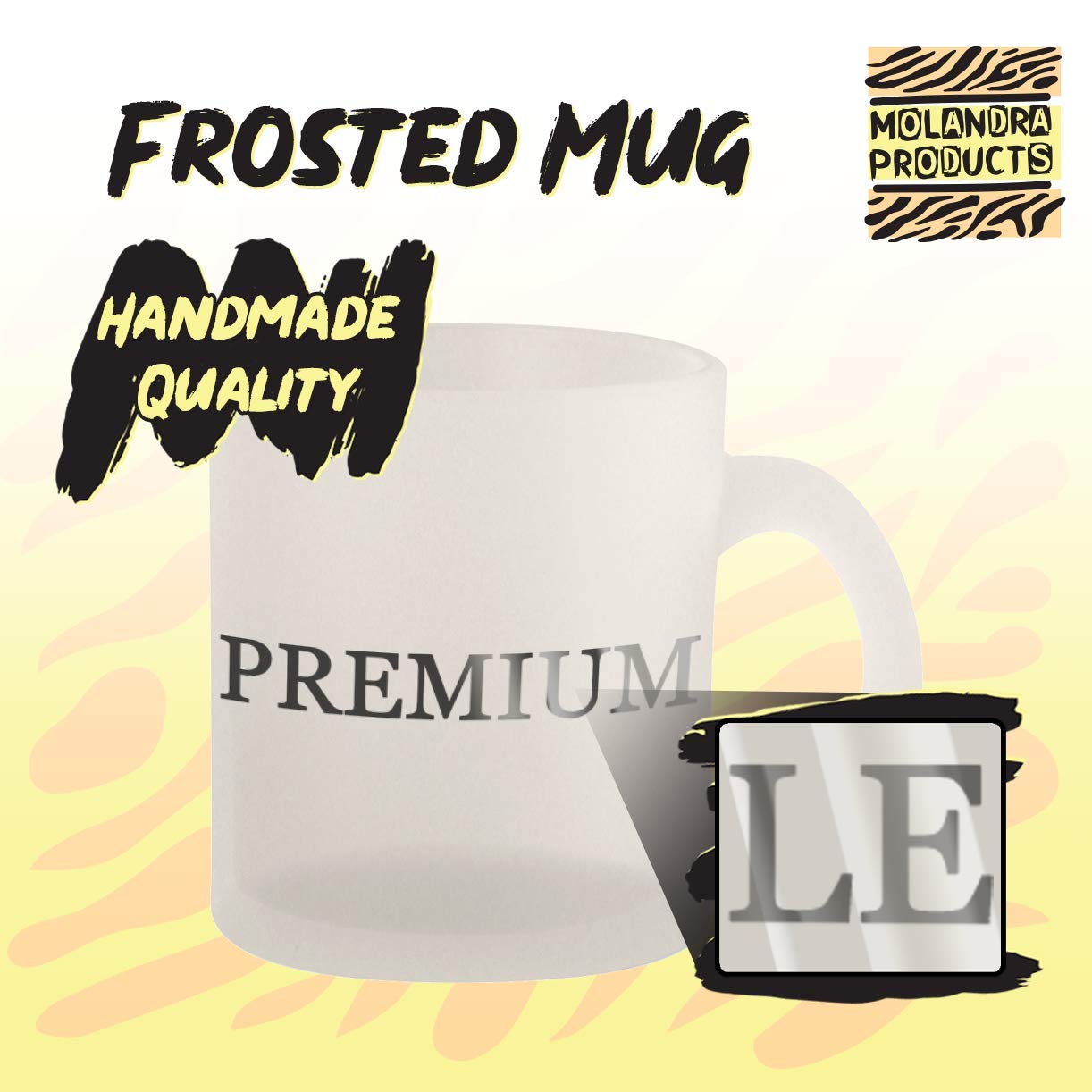 10oz Frosted Glass Coffee Mug - Large Handle for Comfortable Grip - Perfect for Pancake Breakfasts, Hot Cocoa & Office Coffee Breaks