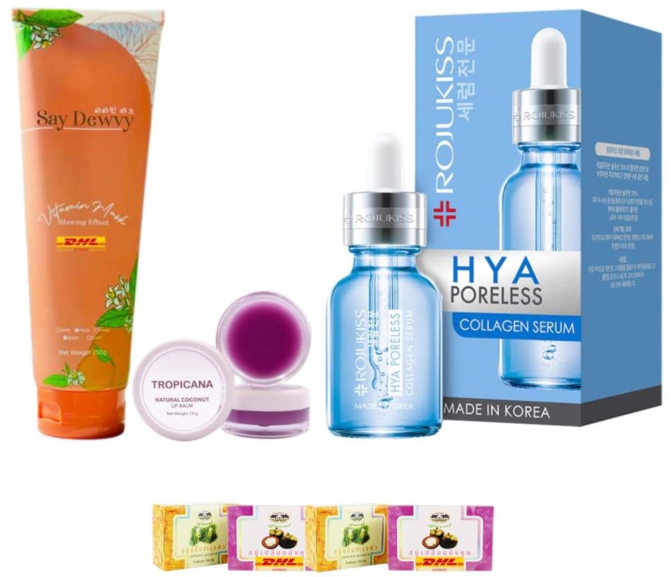 L-9730 Vitamin Body Mask with Collagen Serum 18ml - Poreless & Hydrating for Glowing Skin | DHL Express by Thaigiftshop | Perfect for Spa Nights & Self-Care Routines