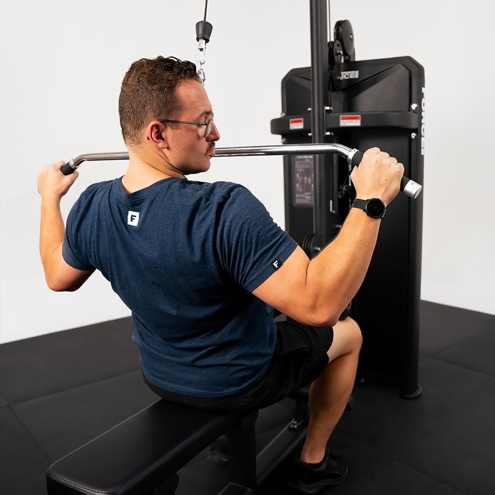 Force USA Solitude Lat Pulldown & Seated Row Dual Function Pin Loaded Machine - Home Gym Strength Training Equipment for Back & Arm Workouts