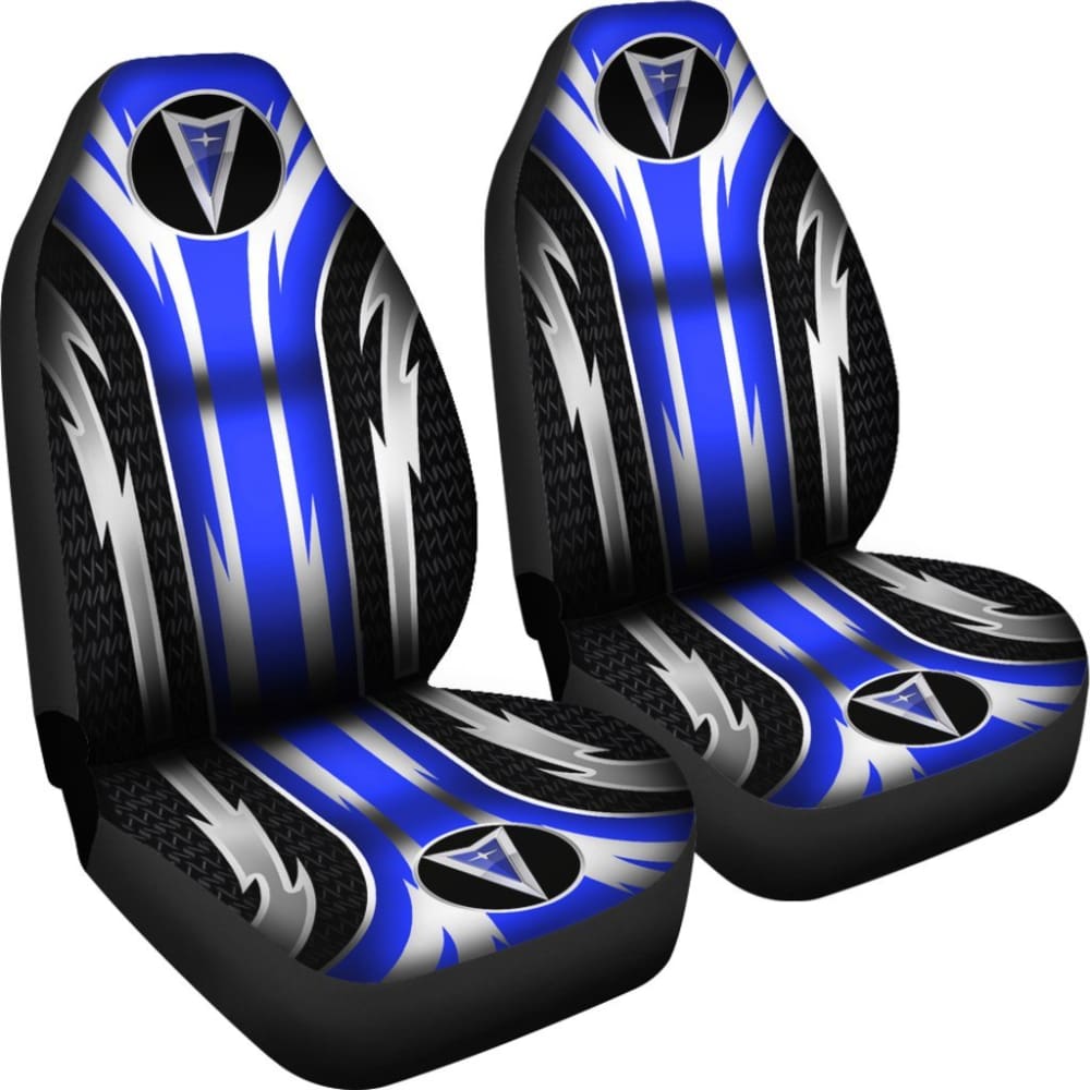 2 Front Pontiac Seat Covers Blue 144627 - Universal Fit Car Seat Protectors for Pontiac Vehicles - Perfect for Daily Commute, Road Trips & Interior Protection
