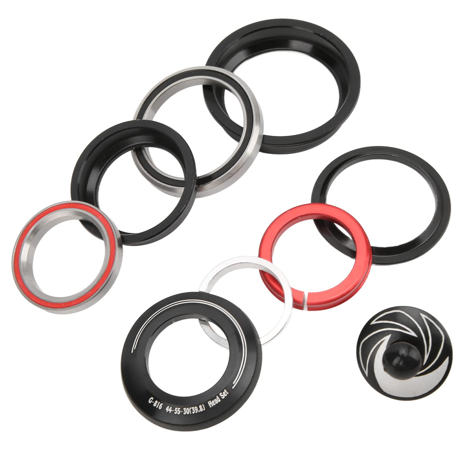 VGEBY Threadless Bicycle Headset - Aluminum Alloy Double Bearings Headset for Road & Mountain Bikes | Durable Bike Stem Replacement Part | Perfect for Cycling Enthusiasts & Bike Maintenance