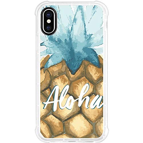 Centon OTM Rugged Clear Phone Case for iPhone X with Aloha Design - Durable Protection for Everyday Use & Outdoor Activities
