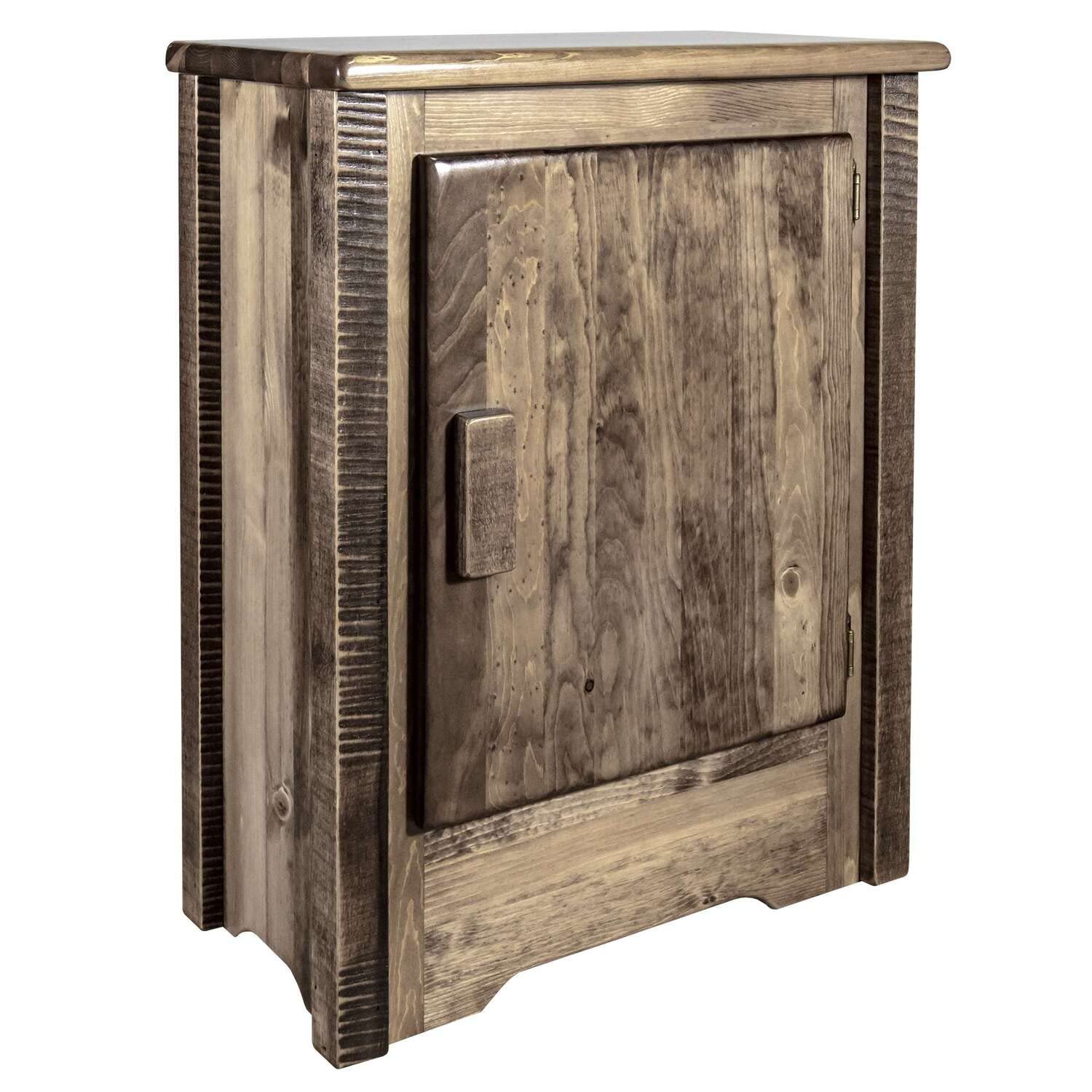 Montana Woodworks Homestead Collection Accent Cabinet - Right Hinged, Stained & Clear Lacquer Finish - Rustic Home Decor for Living Room, Bedroom or Entryway