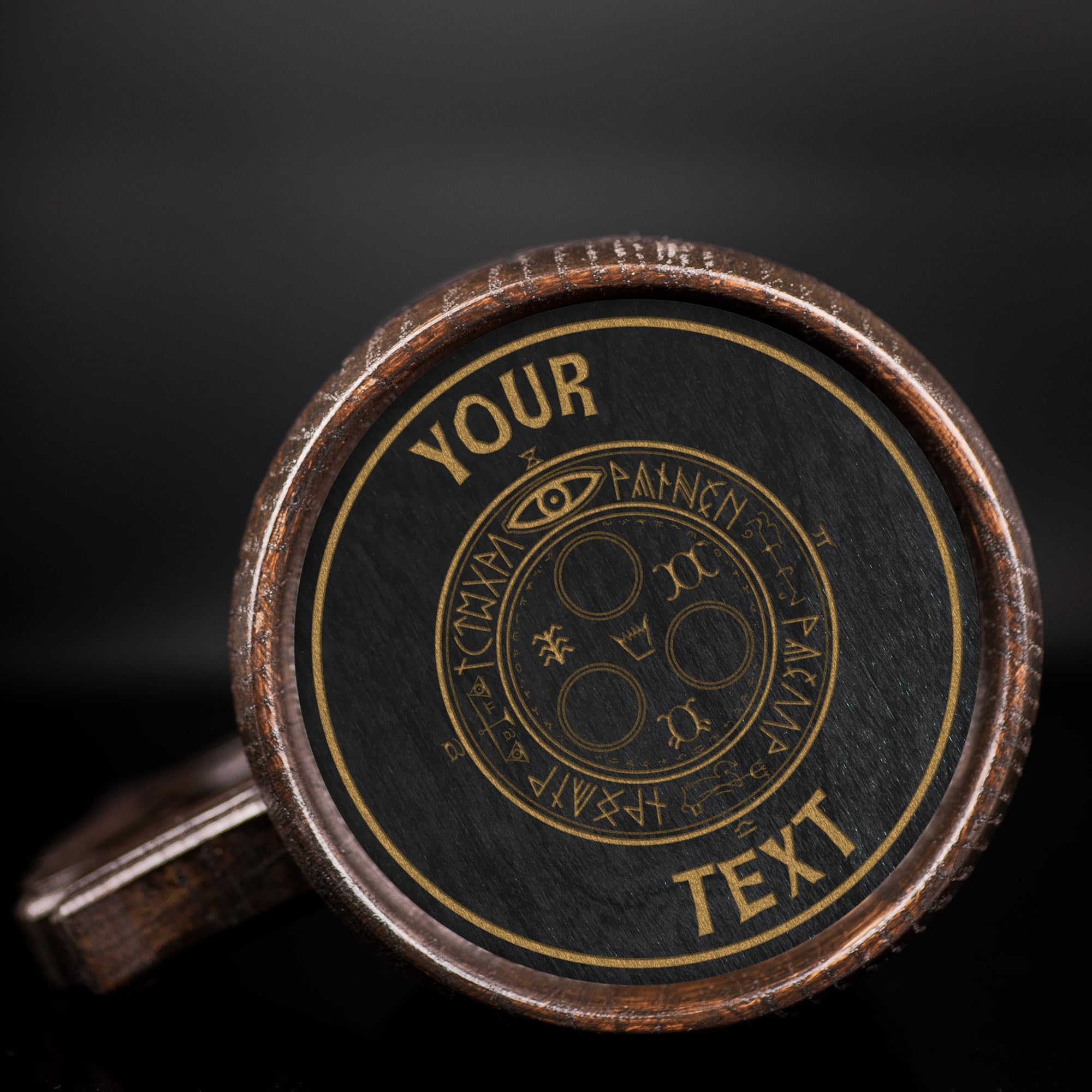 Silent Hill Halo of The Sun Custom Beer Stein - Personalized Wooden Tankard Mug for Gamers - Unique Gifts for Men, Dad, Father's Birthday & Wedding Anniversary - Perfect for Gaming Parties & Geek Collectors