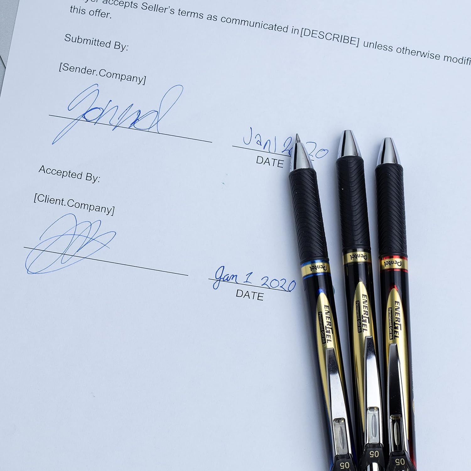 Pentel EnerGel 0.5mm Retractable Rollerball Pens - 12 Pack Black Ink Gel Pens for Smooth Writing - Perfect for Office, School, Note Taking & Everyday Use