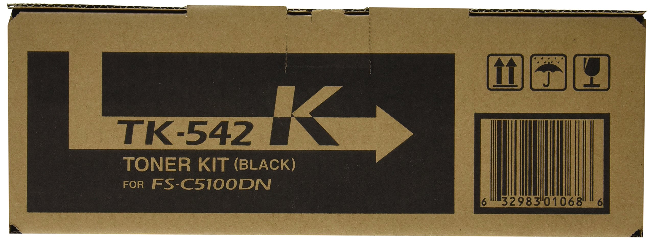 Kyocera TK-542K Black Toner Cartridge - High Yield 5000 Pages - Compatible with Kyocera Laser Printers - Perfect for Office & Home Printing Needs