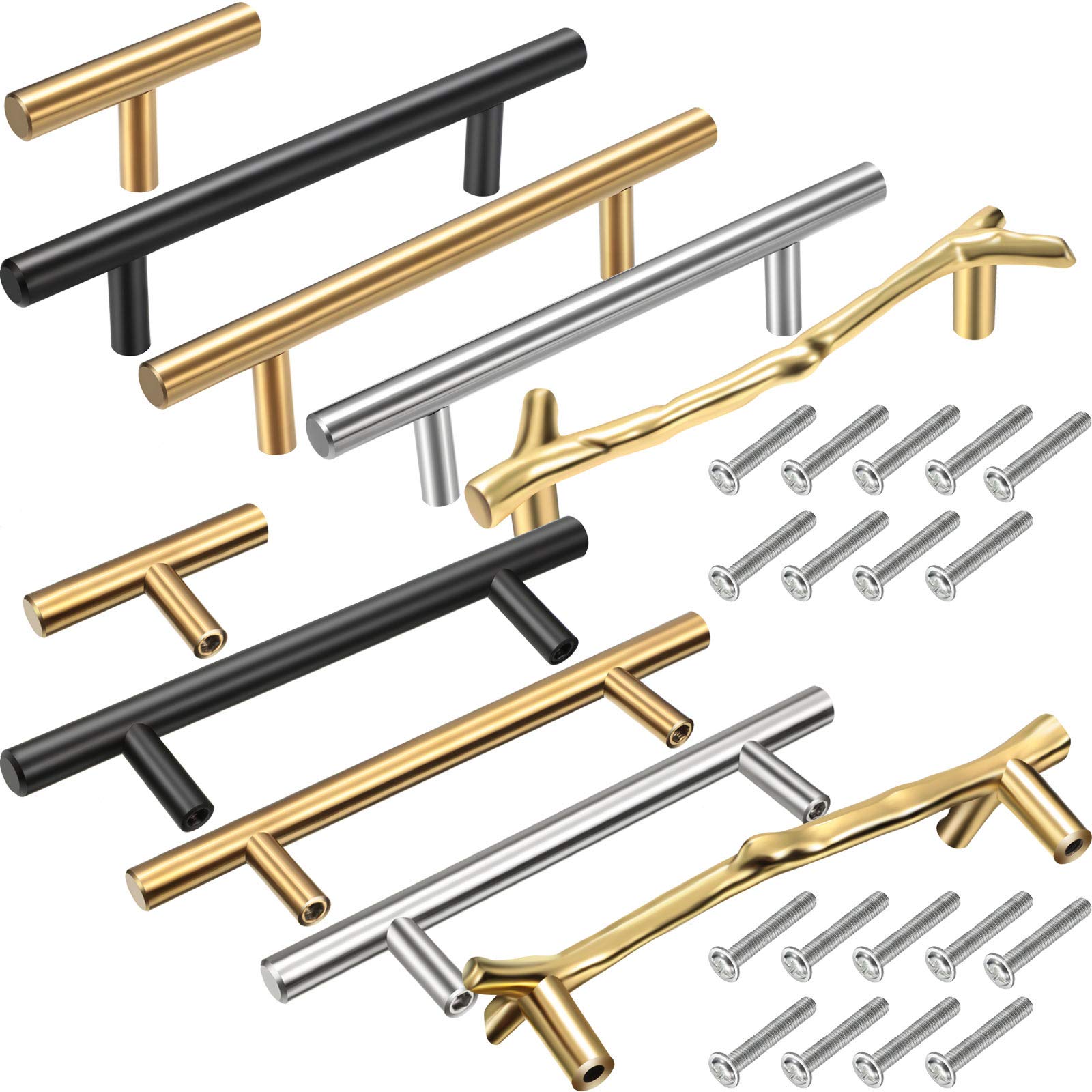 10 Pack Stainless Steel Handles for Resin Tray Molds - Cabinet & Drawer Pulls with Screws - DIY Craft Hardware for Kitchen, Bathroom & Home Decor - Perfect for Resin Art, Serving Trays and Furniture Upgrades