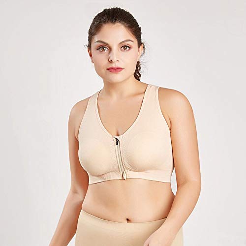 2 Pack Seamless Women's Zip Front Sports Bra - High Impact Support, Wireless Post-Surgery Bra for Yoga, Running & Gym Workouts - Comfortable Built-in Padding for Active Lifestyles