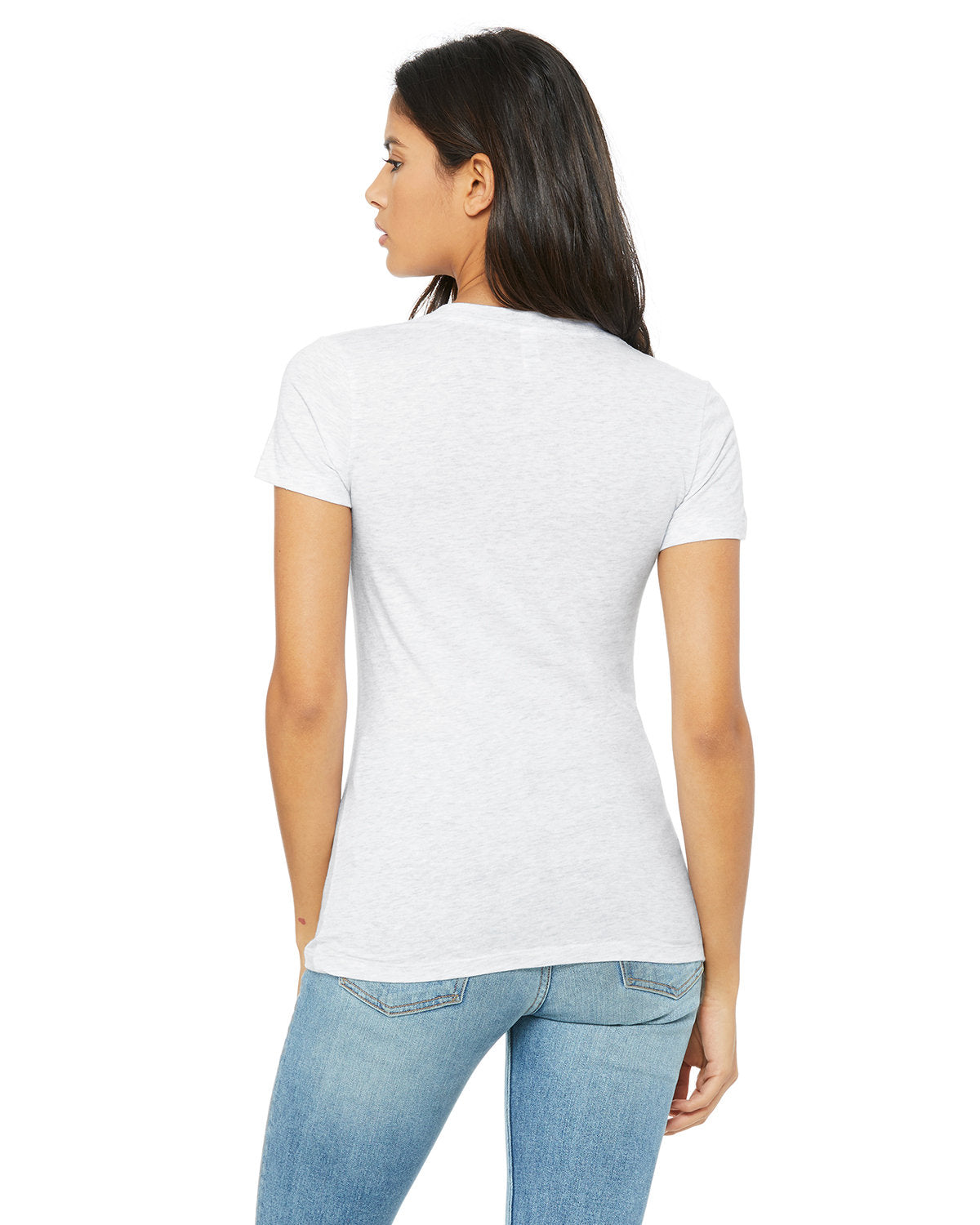 Bella + Canvas B6035 Women's Soft Jersey Short Sleeve V-Neck T-Shirt - Comfortable Casual Tee for Everyday Wear, Workout & Layering
