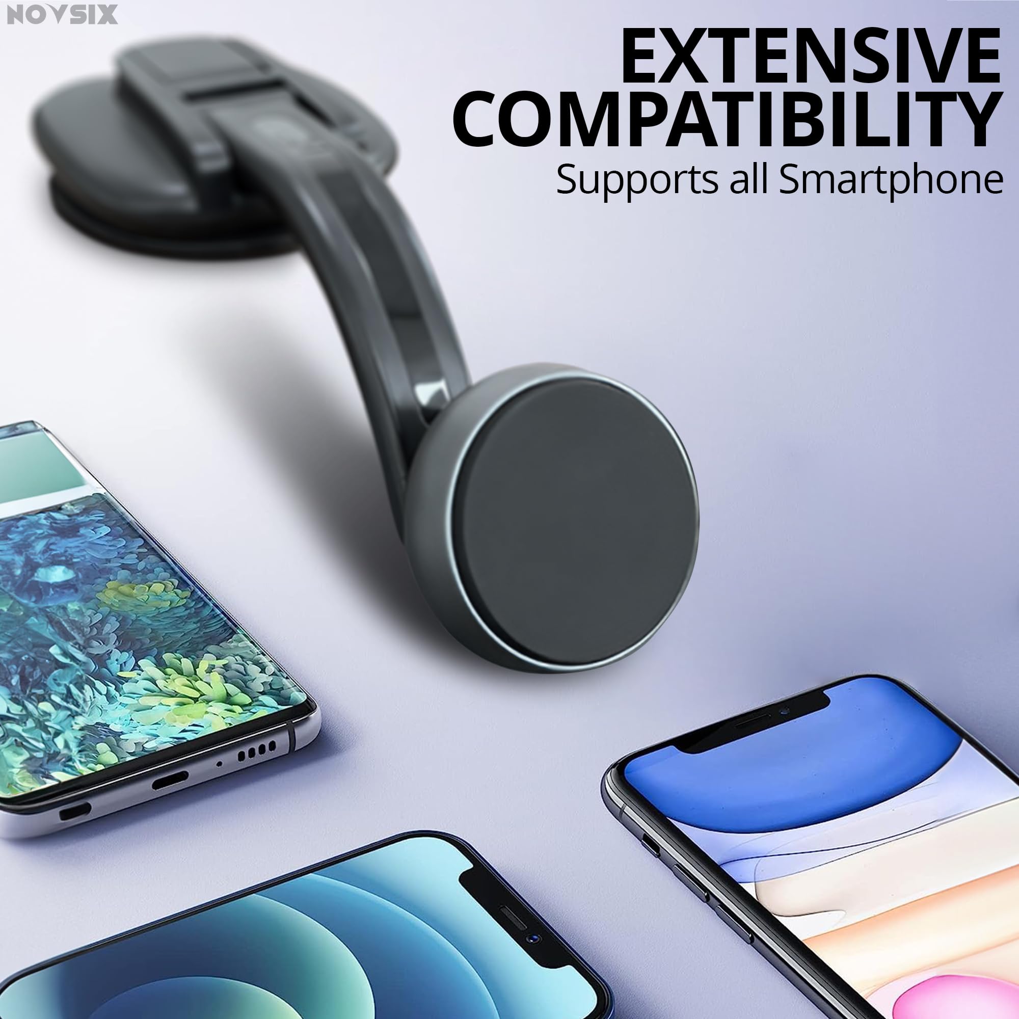 Best Magnetic Phone Holder for Car - Universal Dashboard & Vent Mount for iPhone 13/15 Pro Max - Strong Car Phone Mount for Safe Driving | Perfect for Commuting, Road Trips & GPS Navigation