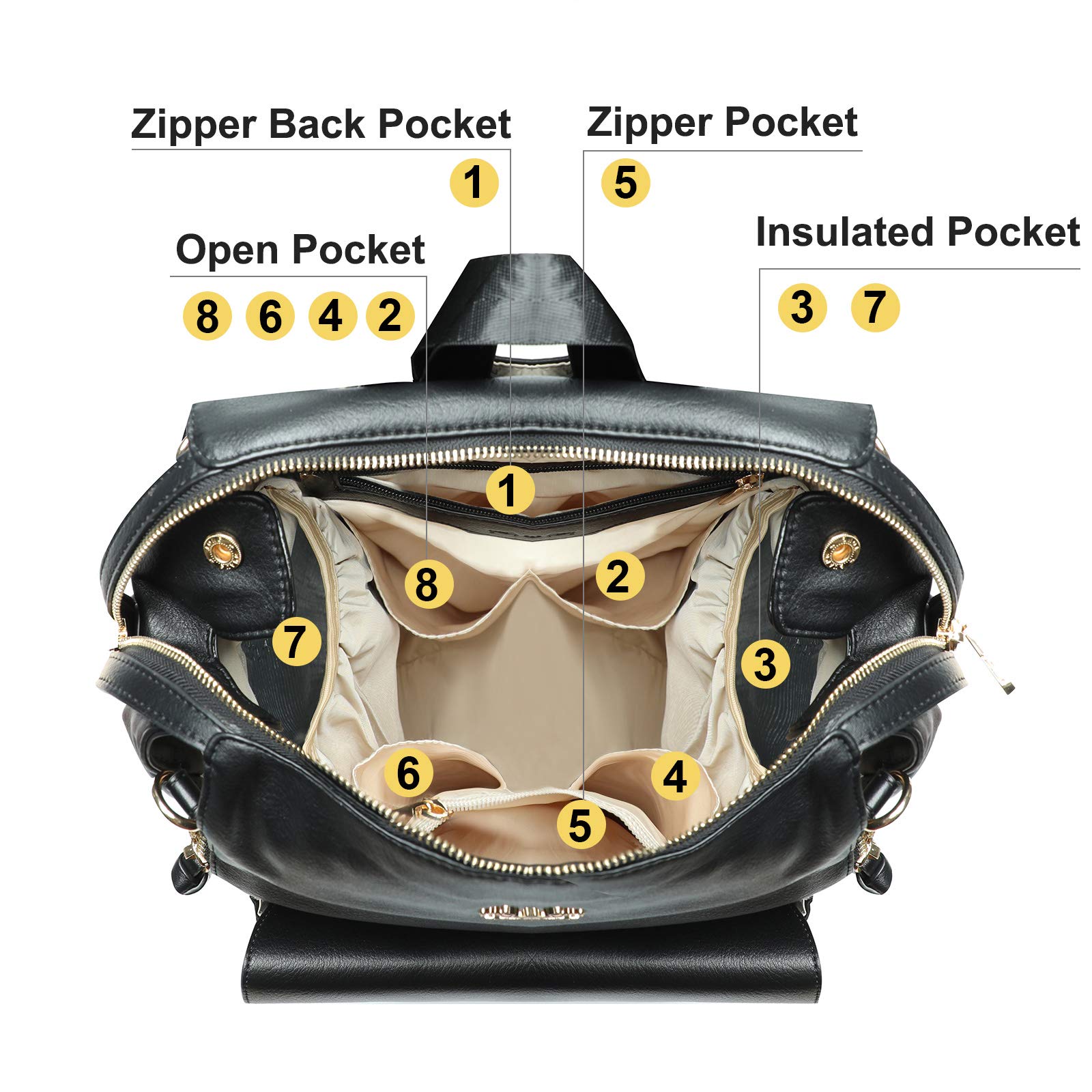 Miss Fong Diaper Bag Backpack - Large & Mini Baby Diaper Bags with Built-in Organizer | Perfect for Travel, Daycare & On-the-Go Parents