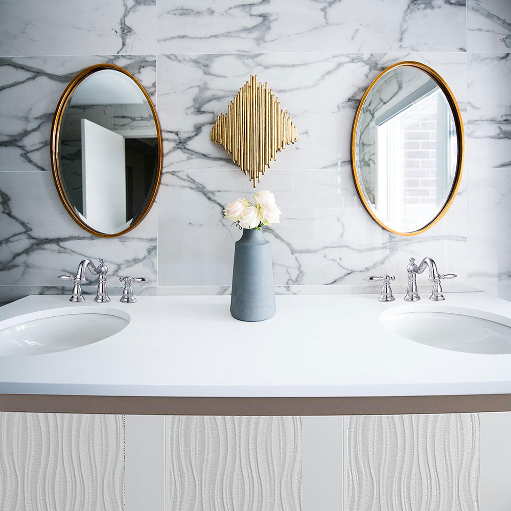 Aquaterior 8-inch Widespread Bathroom Sink Faucet with 2 Handles - 6 Hole Installation - Perfect for Modern Vanities and Guest Bathrooms
