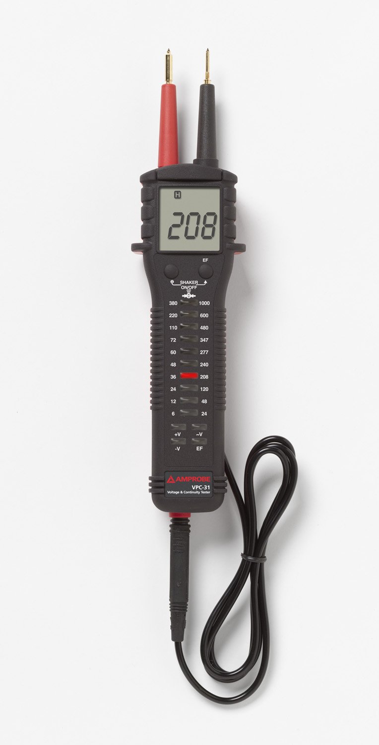 Amprobe VPC-31 Non-Contact Voltage Tester with VolTect Technology, LCD Display & Built-in Shaker - Ideal for Electricians, Home Inspections & DIY Electrical Safety Testing