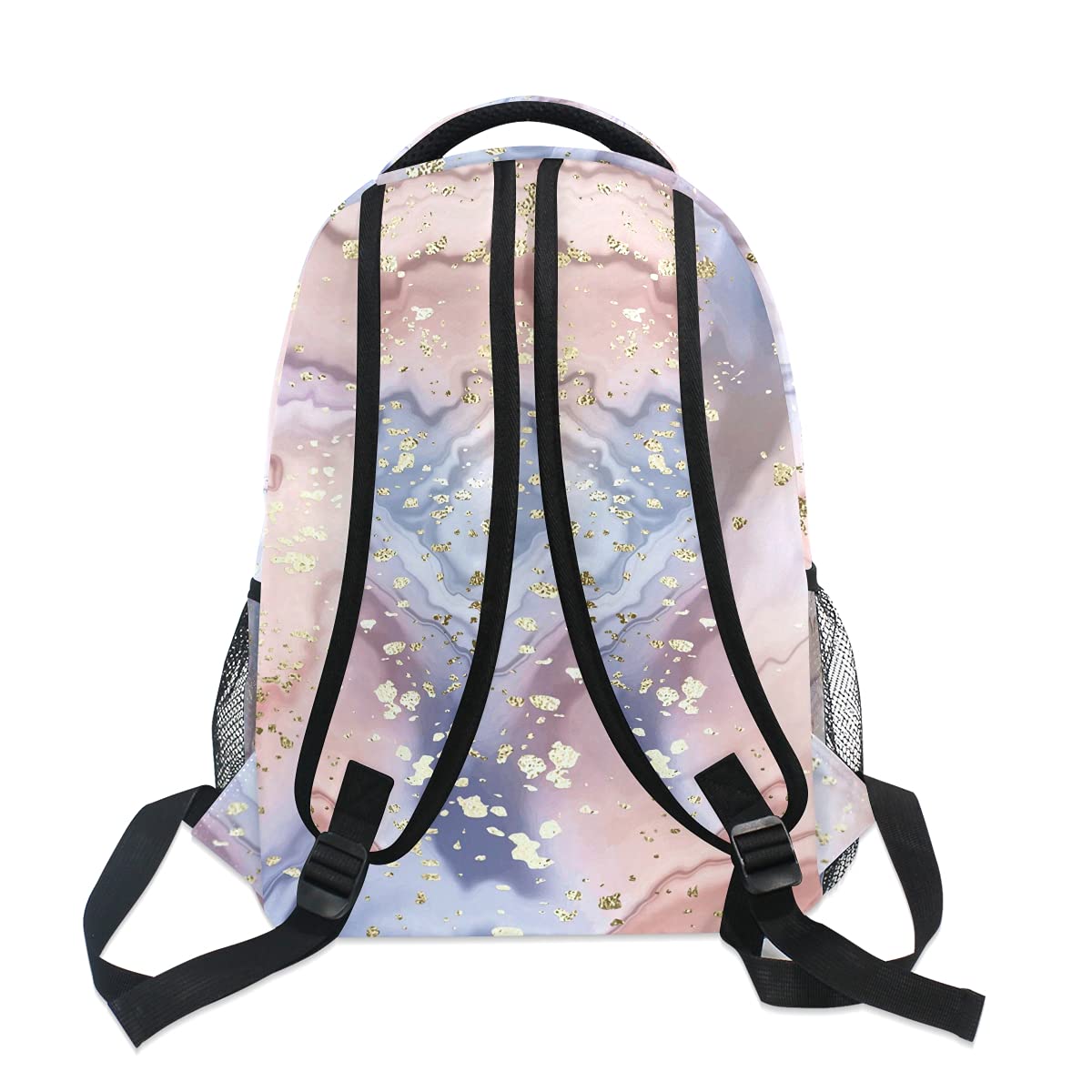 ALAZA Purple Marble & Gold Splatter Backpack for Kids - Durable School Book Bag for Elementary Teens, Girls & Boys - Laptop Daypack for Travel, College & Daily Use