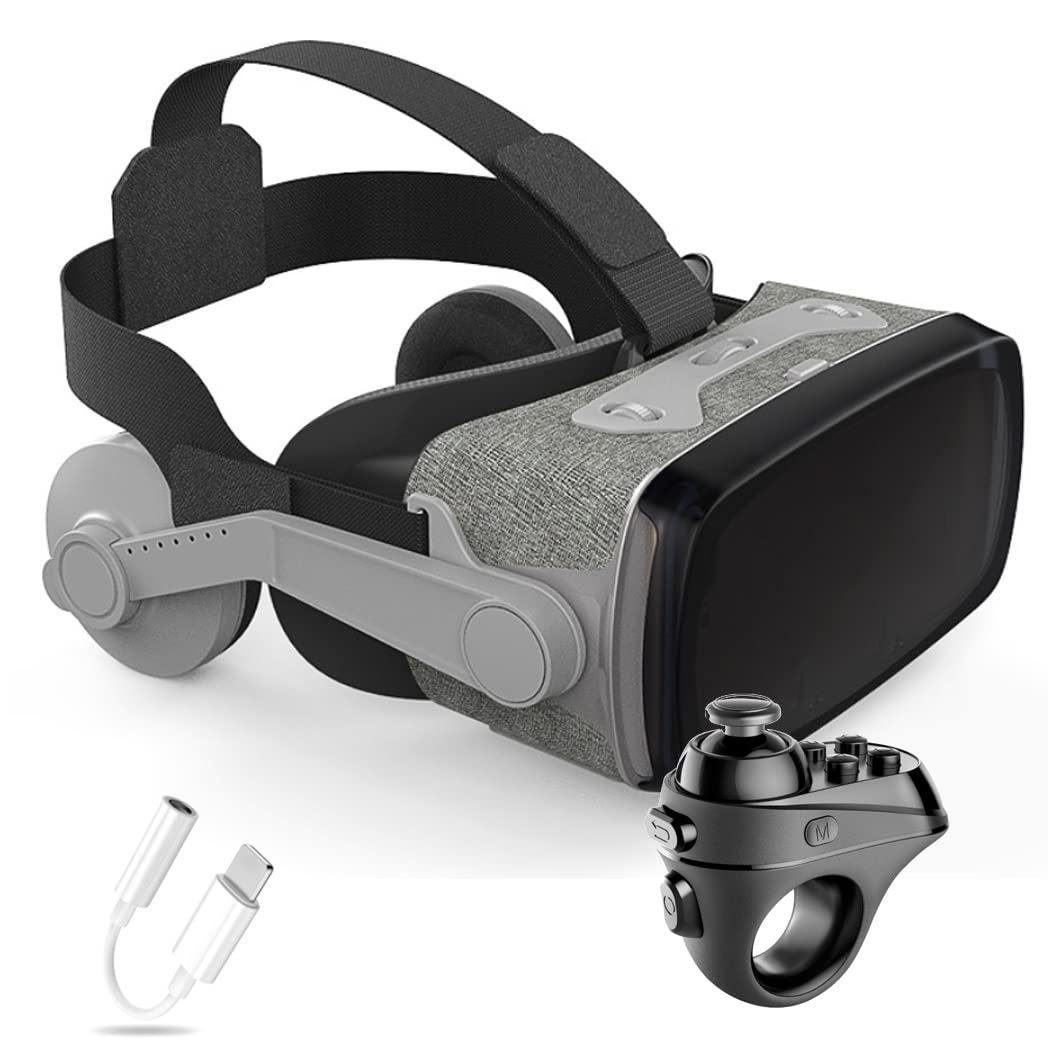 3D VR Headset with Bluetooth Controller - Compatible with iPhone 13 Pro Max/13 Pro/13/12/11, Samsung Galaxy S21, Huawei & Xiaomi Series - Immersive Gaming & Virtual Reality Experience for Movies, Travel & Education (Color: Green, Size: iOS)