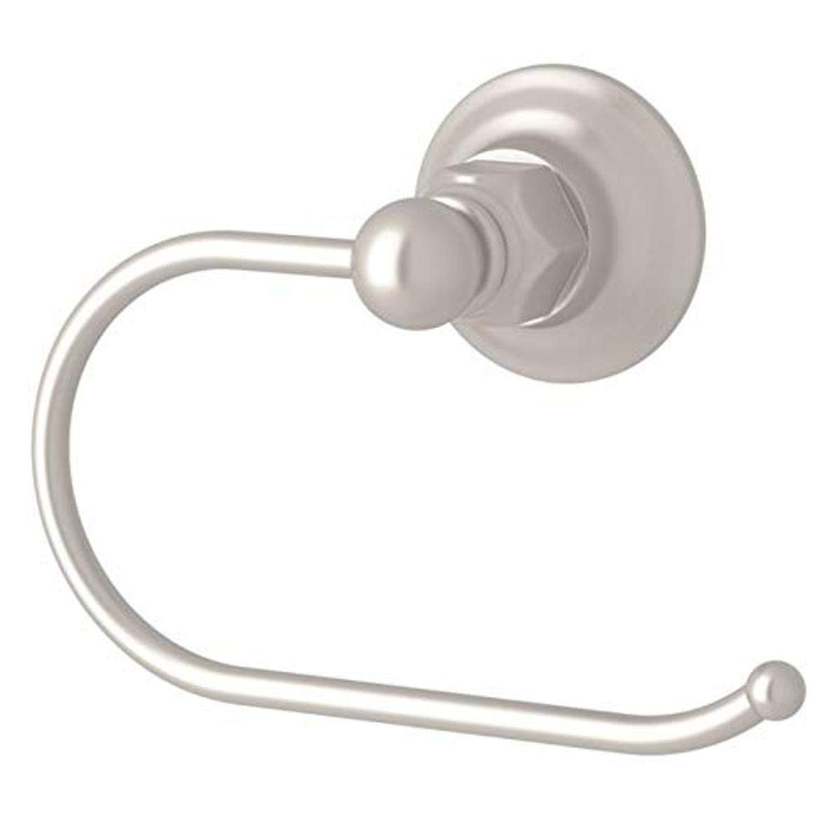 Rohl ROT8STN Premium Bathroom Accessories Set - Satin Nickel Finish - Modern Towel Bar, Robe Hook & Toilet Paper Holder - Perfect for Bathroom, Spa & Luxury Home Decor