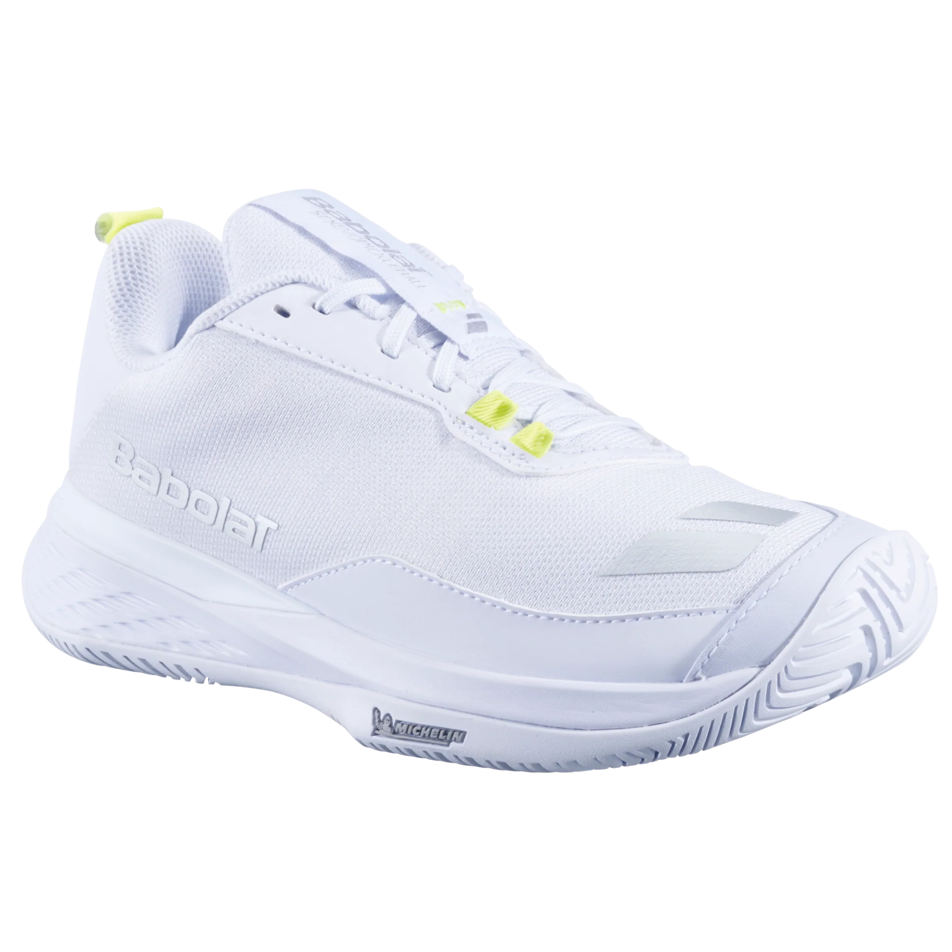Babolat SFX Evo Women's Pickleball Shoes - Lightweight Tennis Shoes for Women with Cushioning & Support - White/Silver - Perfect for Indoor & Outdoor Court Sports