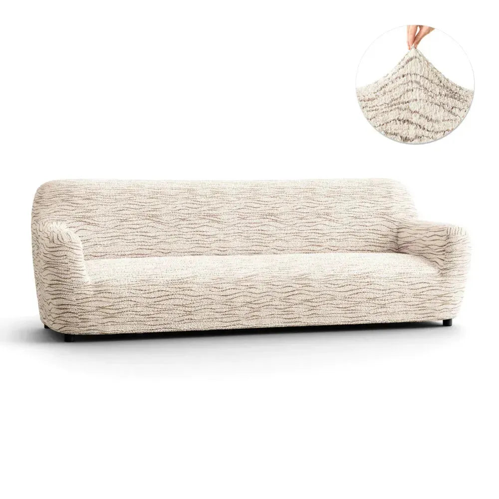 4 Seater Sofa Slipcover - Soft Microfiber Fabric with Stylish Prints - Perfect for Living Room, Family Room & Home Decor