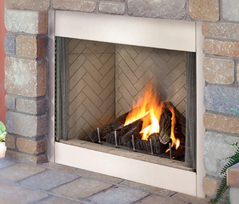 42 Inch Vent-Free Outdoor Gas Fireplace - VRE4342 - Perfect for Patios, Decks, and Backyard Gatherings