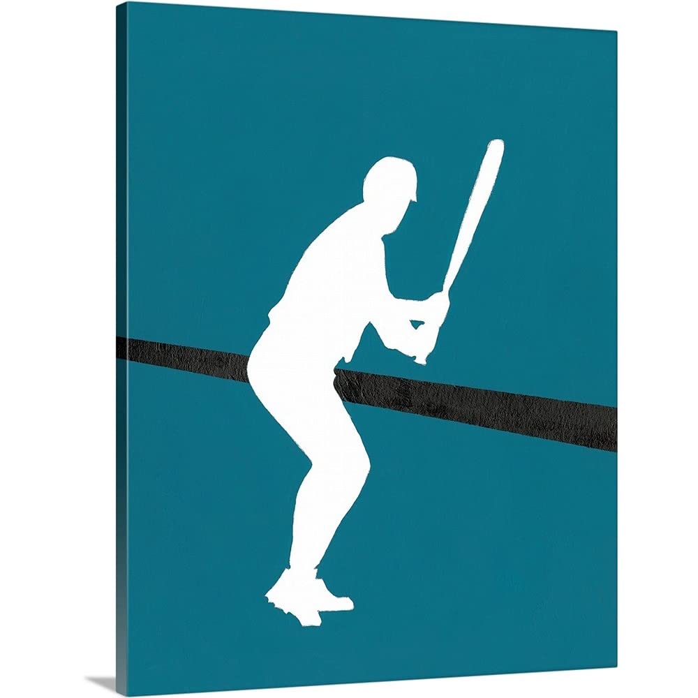 Baseball Wall Art Print - It's All About The Game II Canvas Decor for Sports Fans & Man Cave - Perfect for Home, Office & Game Room Decor