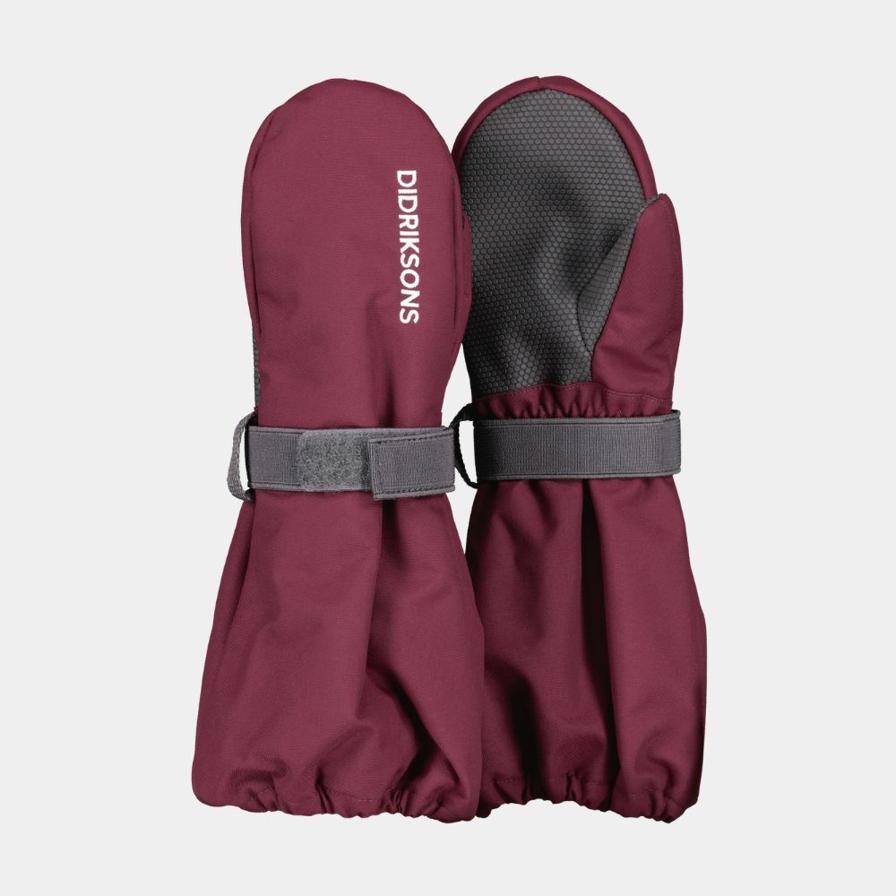 Didriksons Biggles Kids Ski Mittens - Warm Waterproof Winter Gloves for Boys & Girls (Rusty Wine Color) - Perfect for Skiing, Snowboarding & Outdoor Winter Activities