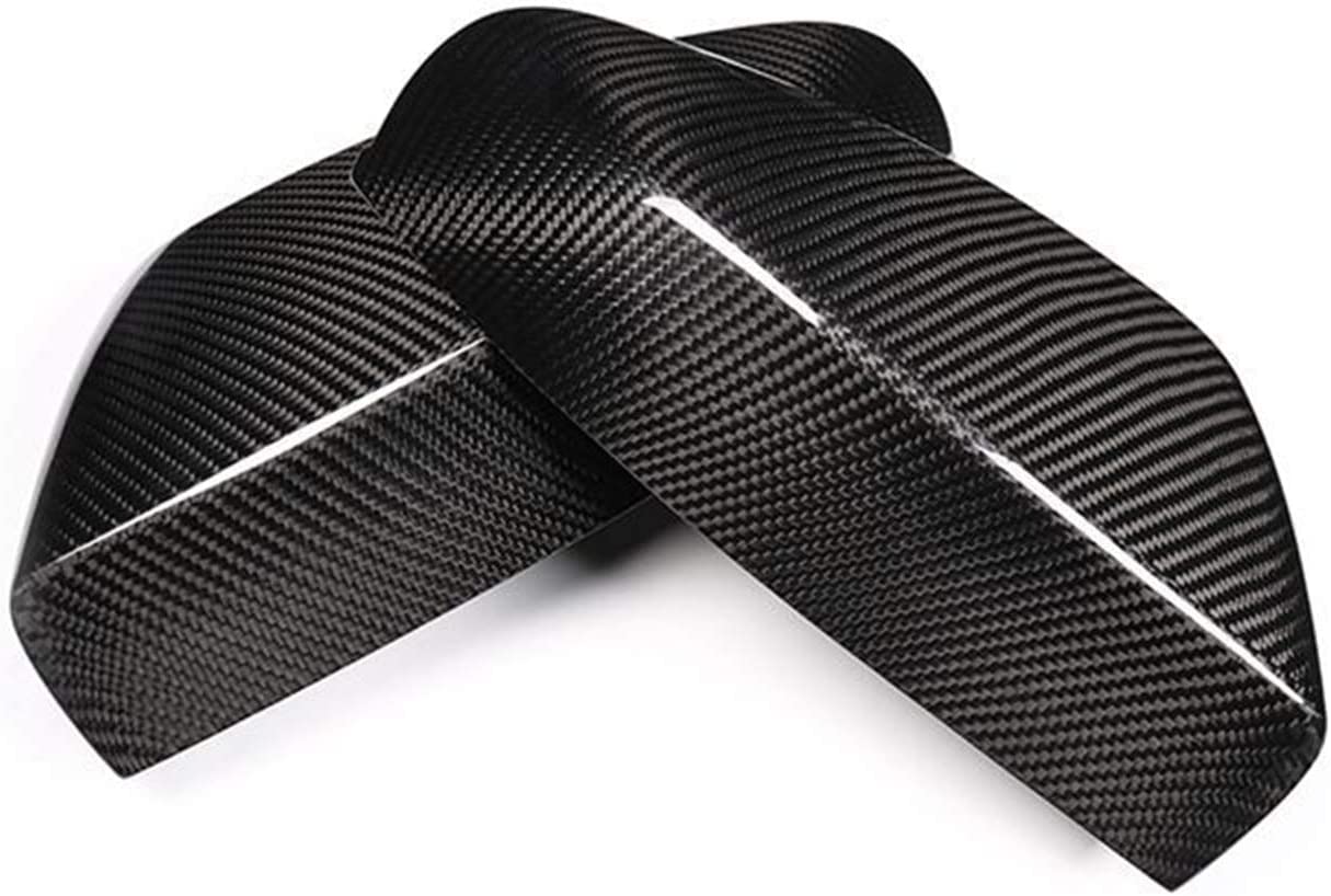 Carbon Fiber Side Mirror Cover for Maserati Ghibli 2017-2020 - Black Real Carbon Fiber Replacement Mirror Trim - Exterior Auto Accessories for Luxury Car Protection & Style Upgrade