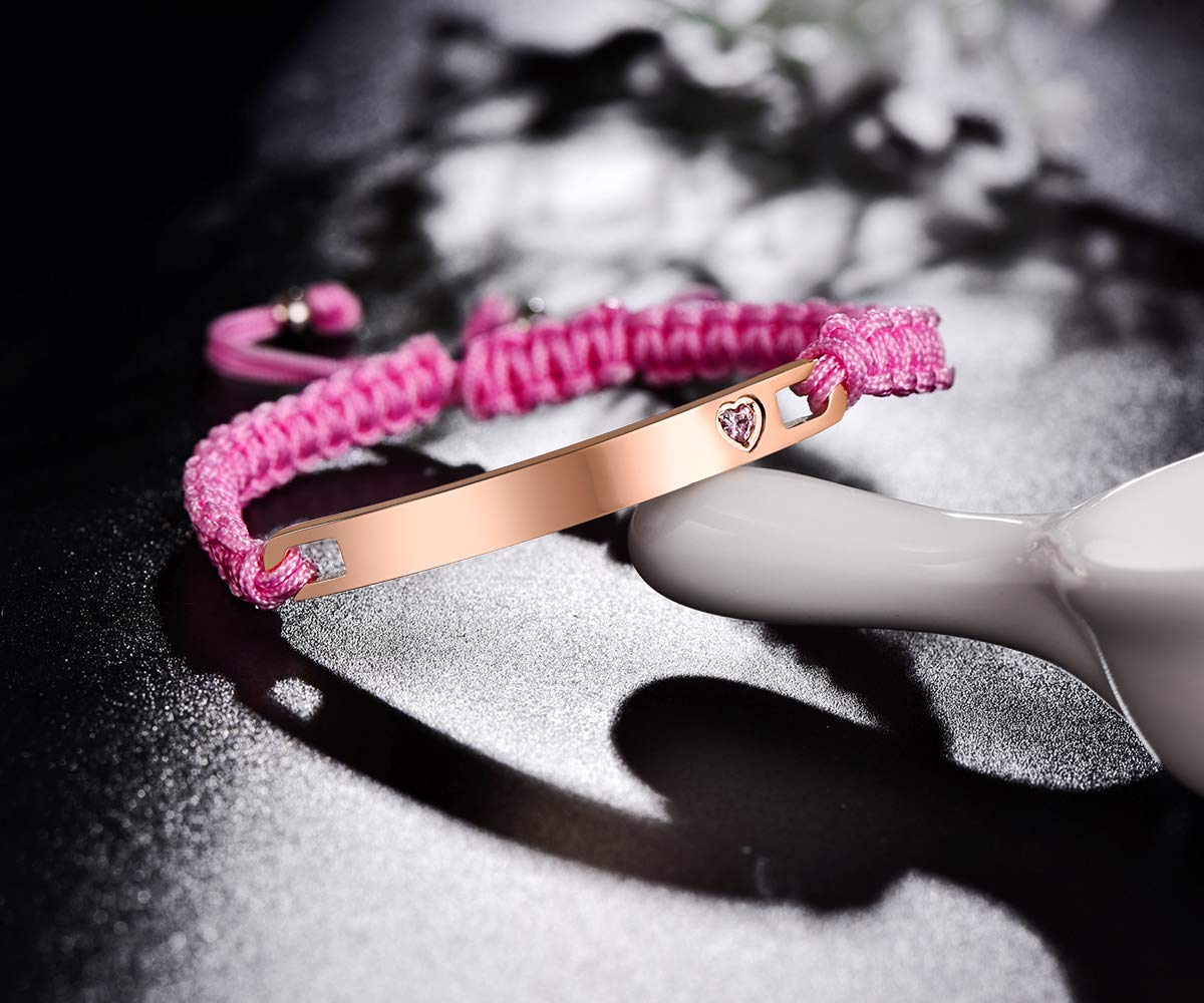 Custom Engraved Couple Bracelets - Handmade Rope Braided Bangle Cuff with Personalized Names for Him & Her | Romantic Gift for Anniversaries, Valentine's Day & Couple Matching Jewelry
