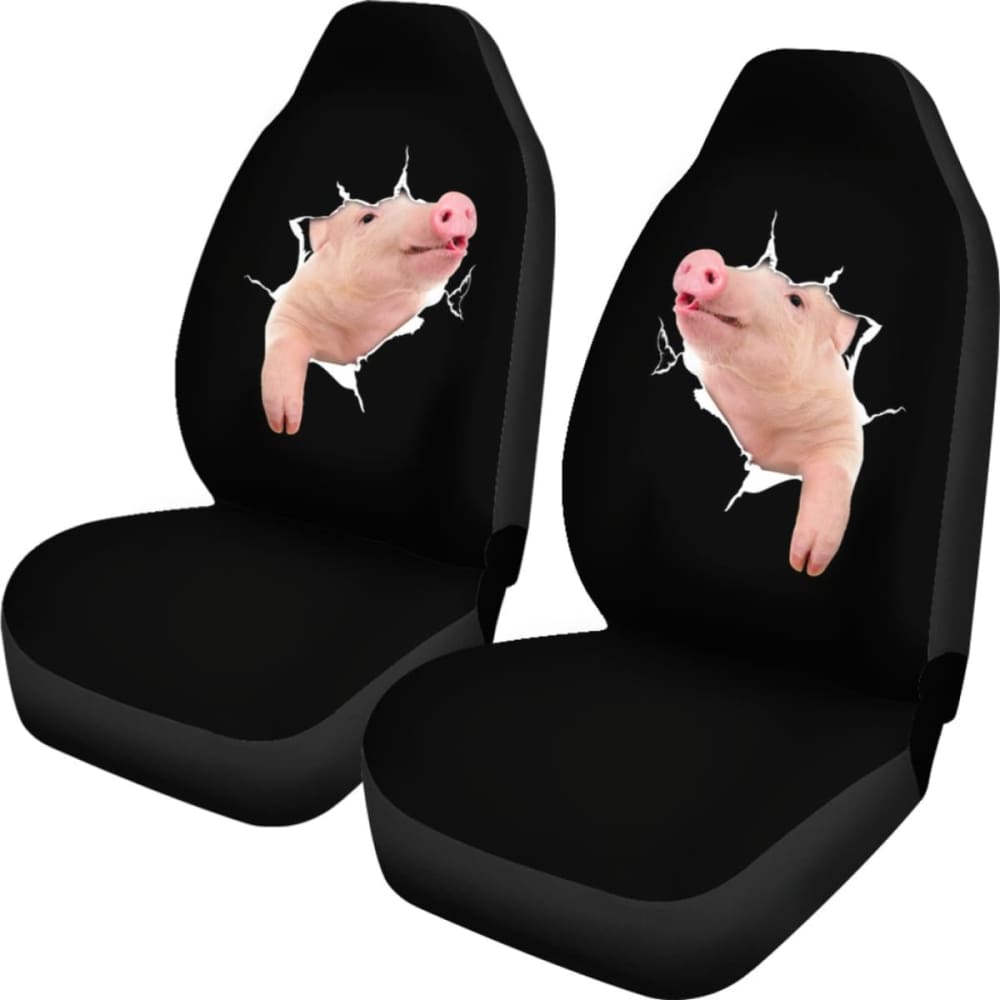 3D Pig 2 Car Seat Covers - Waterproof & Non-Slip Universal Fit for Cars, SUVs, Trucks - Cute Pig Design for Kids & Adults - Perfect for Road Trips, Daily Commute & Family Travel