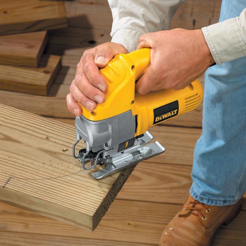 DEWALT 5.5-Amp Corded Top Handle Jigsaw Power Tool (DW317K) - Heavy Duty Wood & Metal Cutting for DIY Projects, Home Improvement & Professional Construction Work