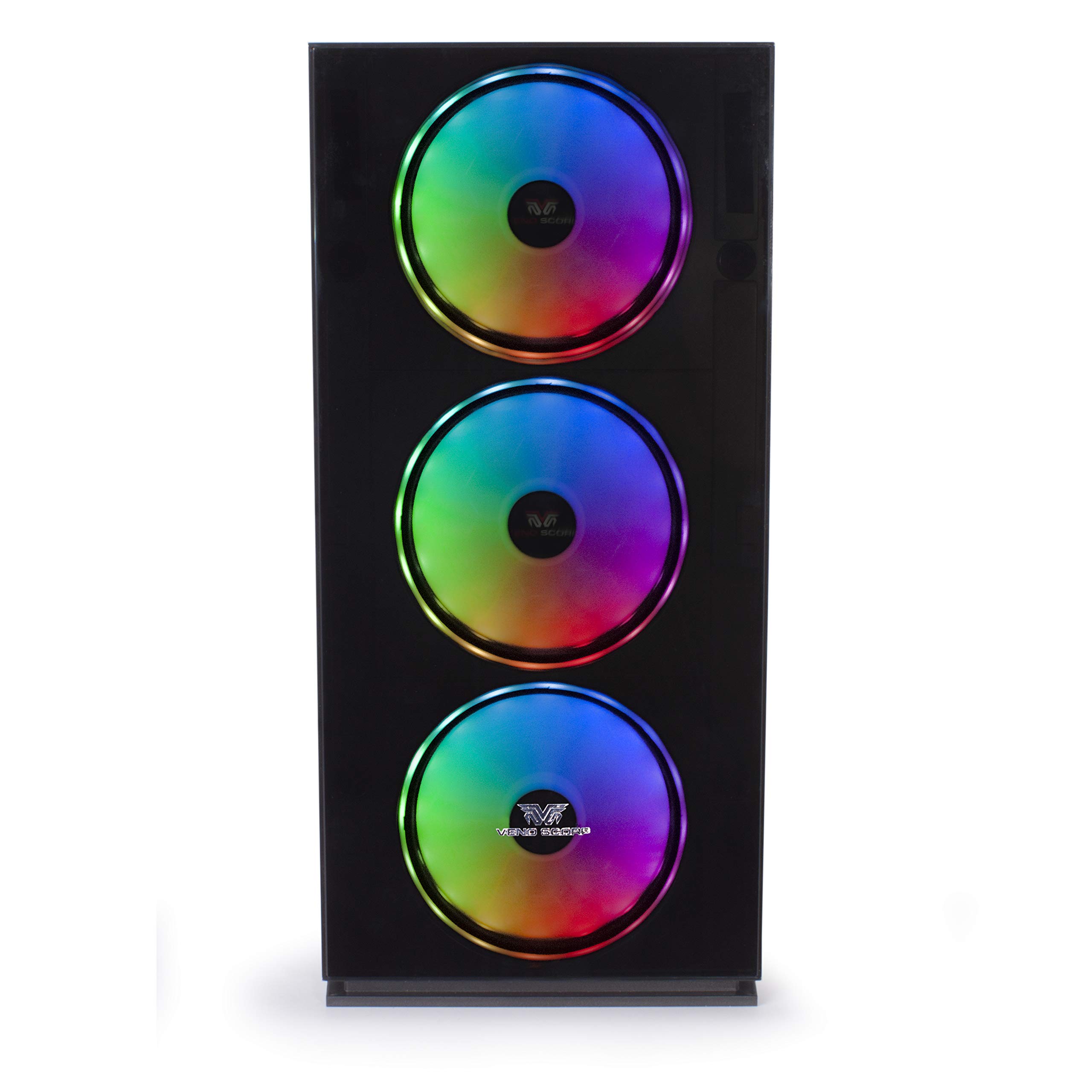 Veno Scorp Gaming PC Desktop Computer - Intel Core i7-3770 3.4GHz, GT 1030 2GB GPU, 16GB DDR3 RAM, 256GB NVMe SSD + 1TB HDD, 500W PSU, ARGB Case, WiFi 6, Win 10 | Perfect for Esports, Streaming & VR Gaming