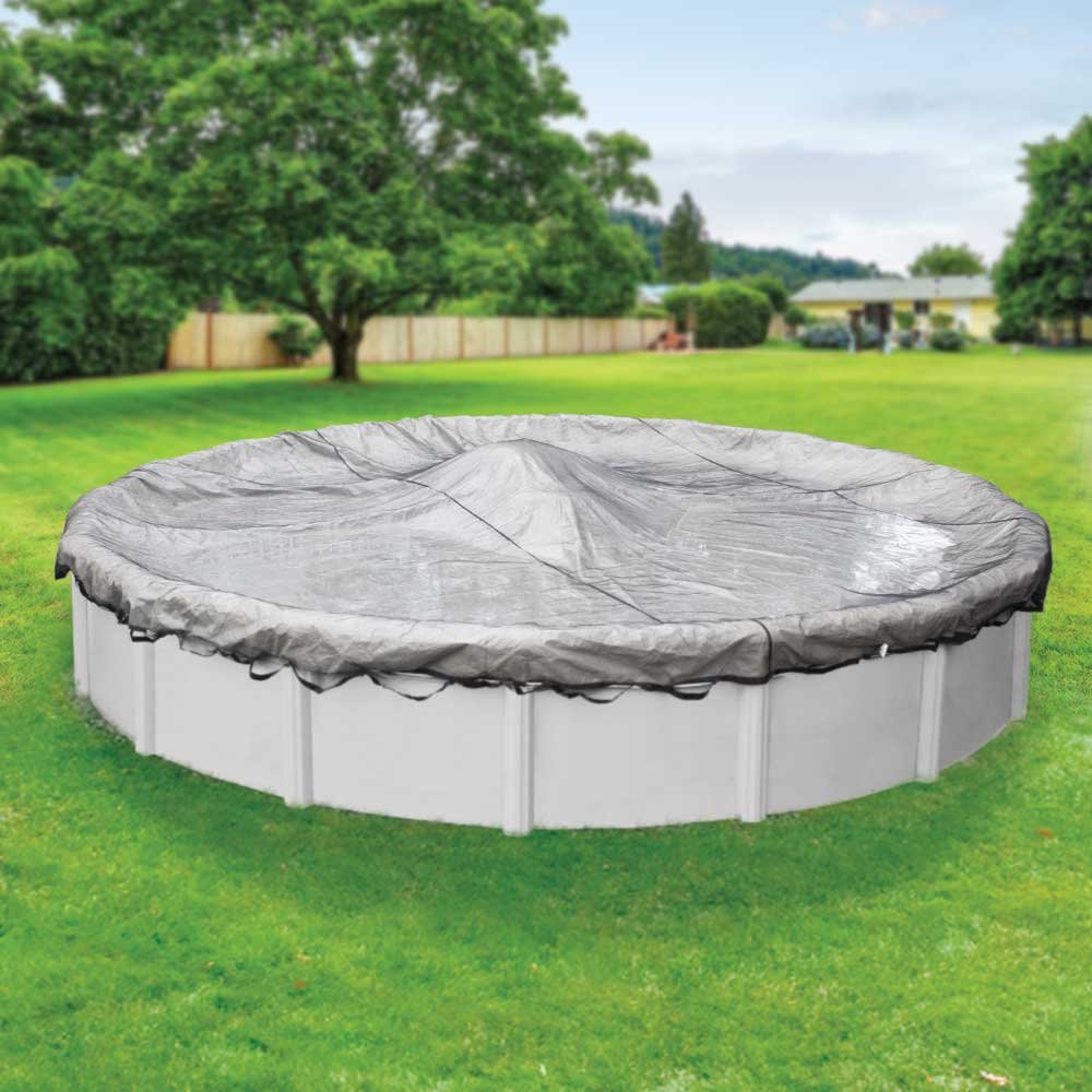 Robelle 4528 Premium 28-Foot Leaf Net for Round Above Ground Winter Pool Covers – Heavy Duty Mesh Protection for Inground & Outdoor Pools, Easy Installation, Durable Pool Accessories for Fall & Winter Season