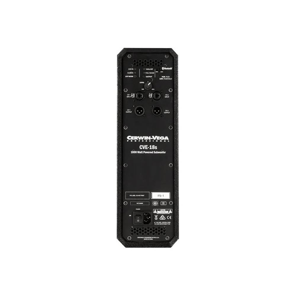 Cerwin Vega CVE 18S 18-Inch Powered Subwoofer - High Power Bass Speaker for Home Theater, DJ Parties & Car Audio Systems