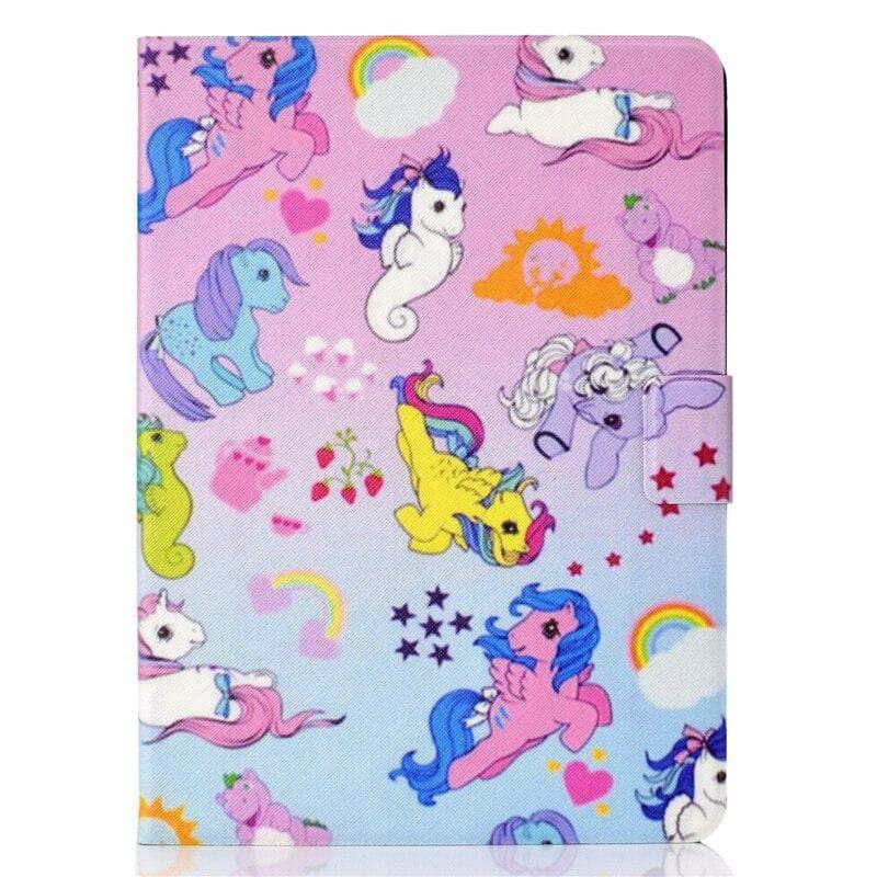 iPad Air 4 10.9-inch (2020 Model) Cute Cartoon Leather Stand Case with Auto Sleep/Wake - Perfect for Work, Study & Entertainment