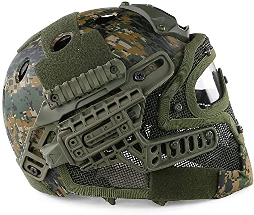 Tactical Helmet for Airsoft & Paintball - ABS Fast Helmet with Goggles - Military, Hunting, CS Games, Outdoor Sports & Movie Props