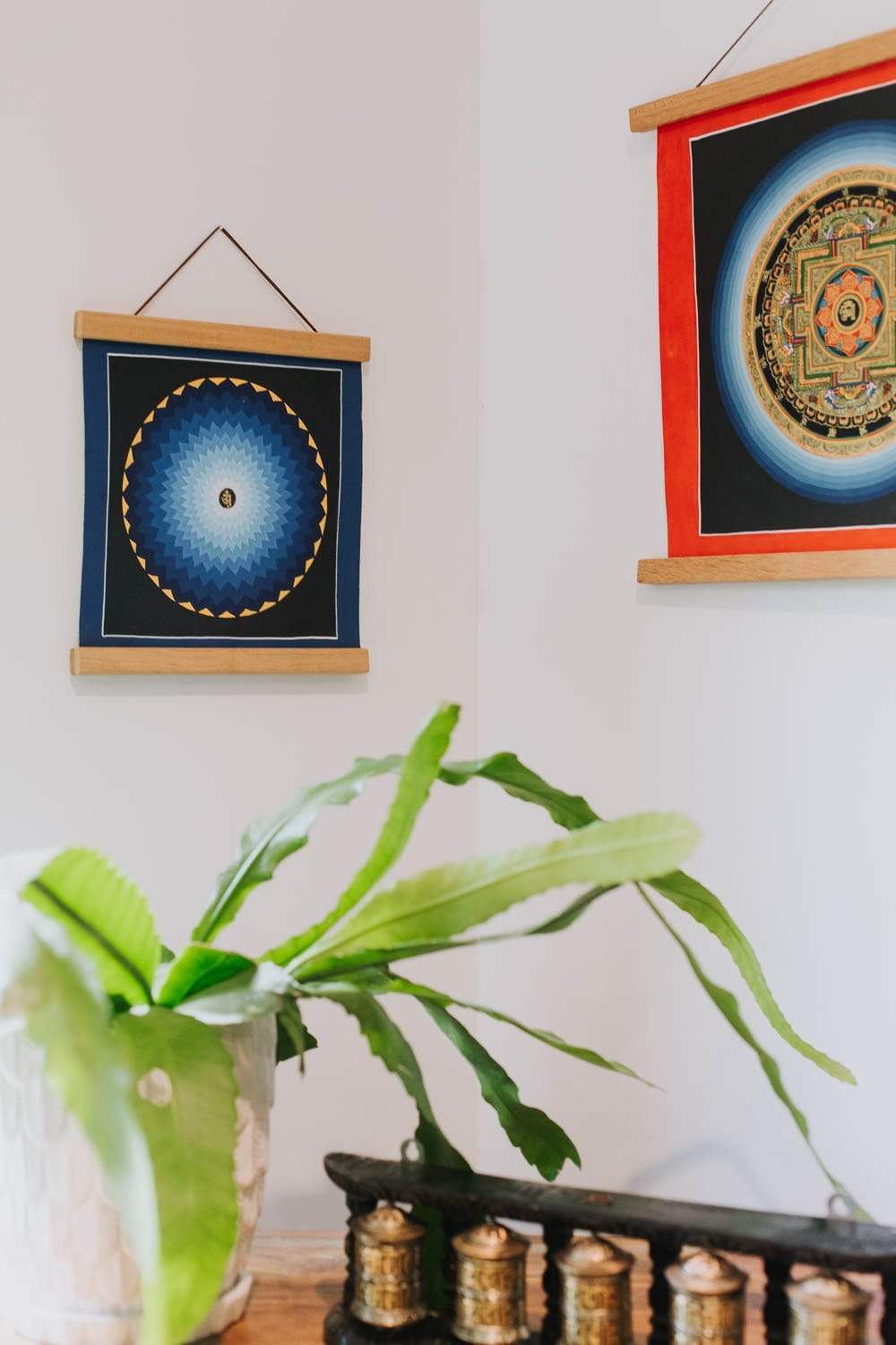 Authentic Blue Lotus Thangka Painting - Handmade Tibetan Buddhist Art for Meditation, Yoga & Spiritual Healing | Perfect for Home Decor, Altars & Sacred Spaces