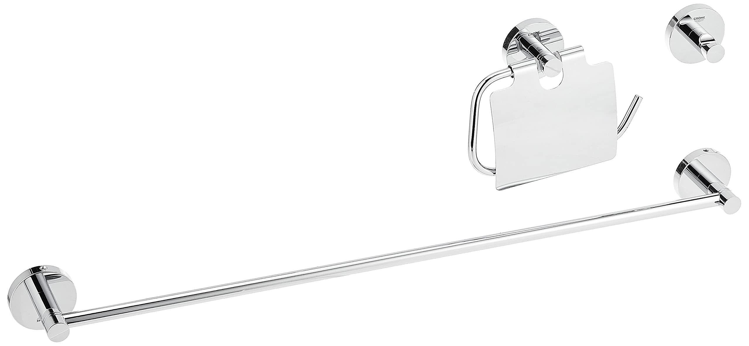 Grohe 40775001 Essentials City Bathroom Set - 3-in-1 Shower System with Hand Shower, Showerhead & Diverter Valve - Perfect for Modern Bathroom Renovations & Spa-Like Shower Experience
