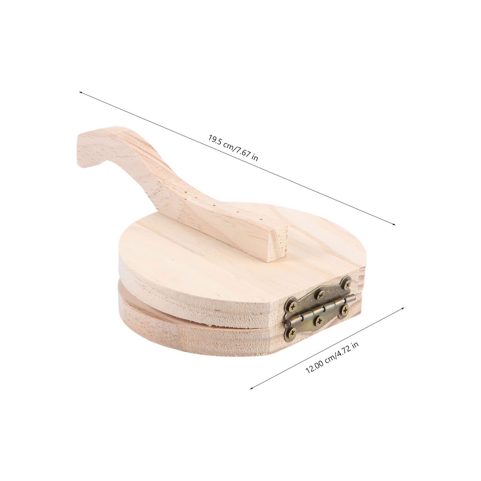 DOITOOL Wooden Tortilla Press - 10 Inch Cast Iron Dumpling & Pizza Dough Press - Heavy Duty Baking Tool for Tacos, Empanadas, Arepas (Perfect for Home Kitchen & Mexican Restaurants)