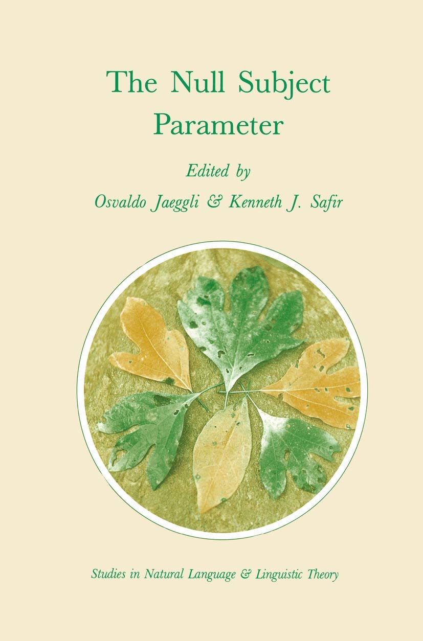 The Null Subject Parameter: Studies in Natural Language and Linguistic Theory | Academic Research Book for Linguistics Students and Scholars | Perfect for Syntax Analysis and Language Theory Research