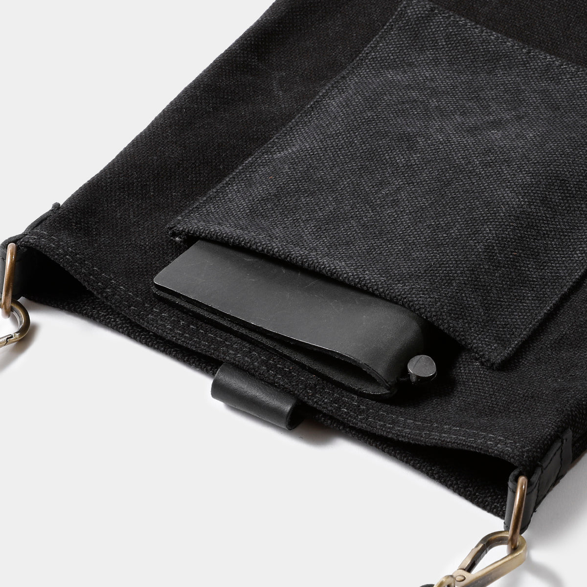 TRAVELER'S COMPANY Canvas Shoulder Bag - Compact S Size in Black | Durable & Stylish Travel Bag for Commuting, Work & Everyday Use