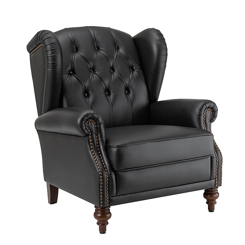 Premium Raquel Genuine Leather Armchair - Heavy Duty Solid Wood Frame - Luxury Living Room Seating for Home Office & Lounge Areas