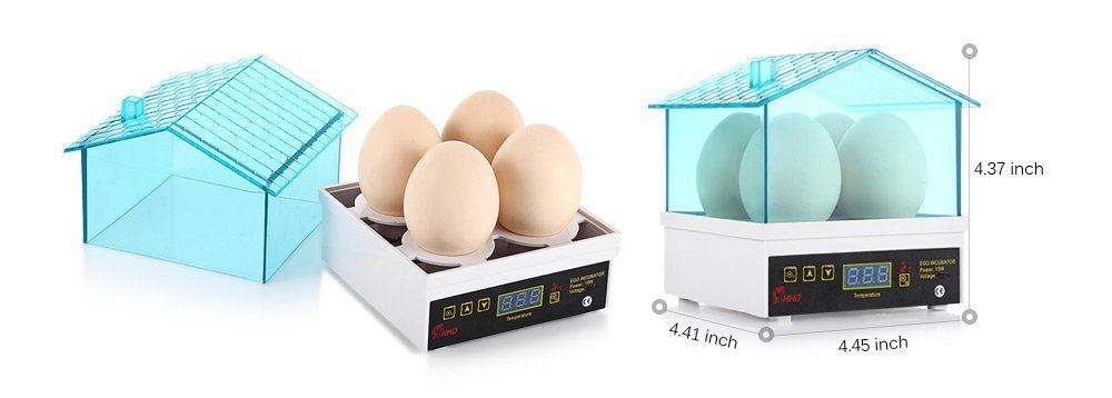 TOPCHANCES Mini Automatic Egg Incubator for 4 Chicken Eggs - Digital Temperature Control with Auto-Turning Feature (Not for Duck/Goose Eggs) | Perfect for Home Poultry Farming, Classroom Science Projects & Backyard Chicken Breeding