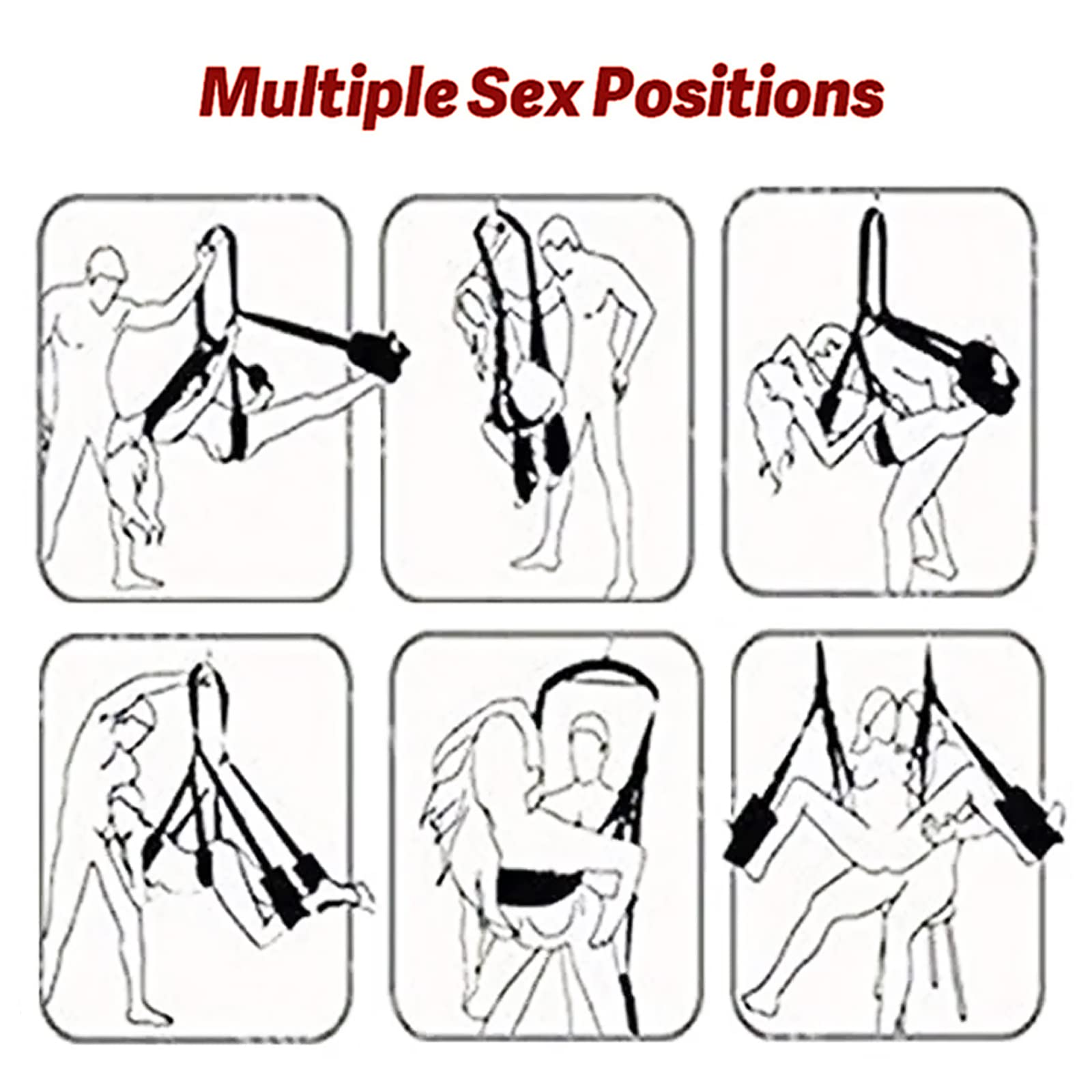 Premium Adjustable Door Sex Swing with Soft Leather Cushion & Thick Padding - Bondage Restraints for Couples - Upgrade Version with Reinforced Straps - Perfect for Bedroom, BDSM, Yoga & Spice Up Your Love Life RT327