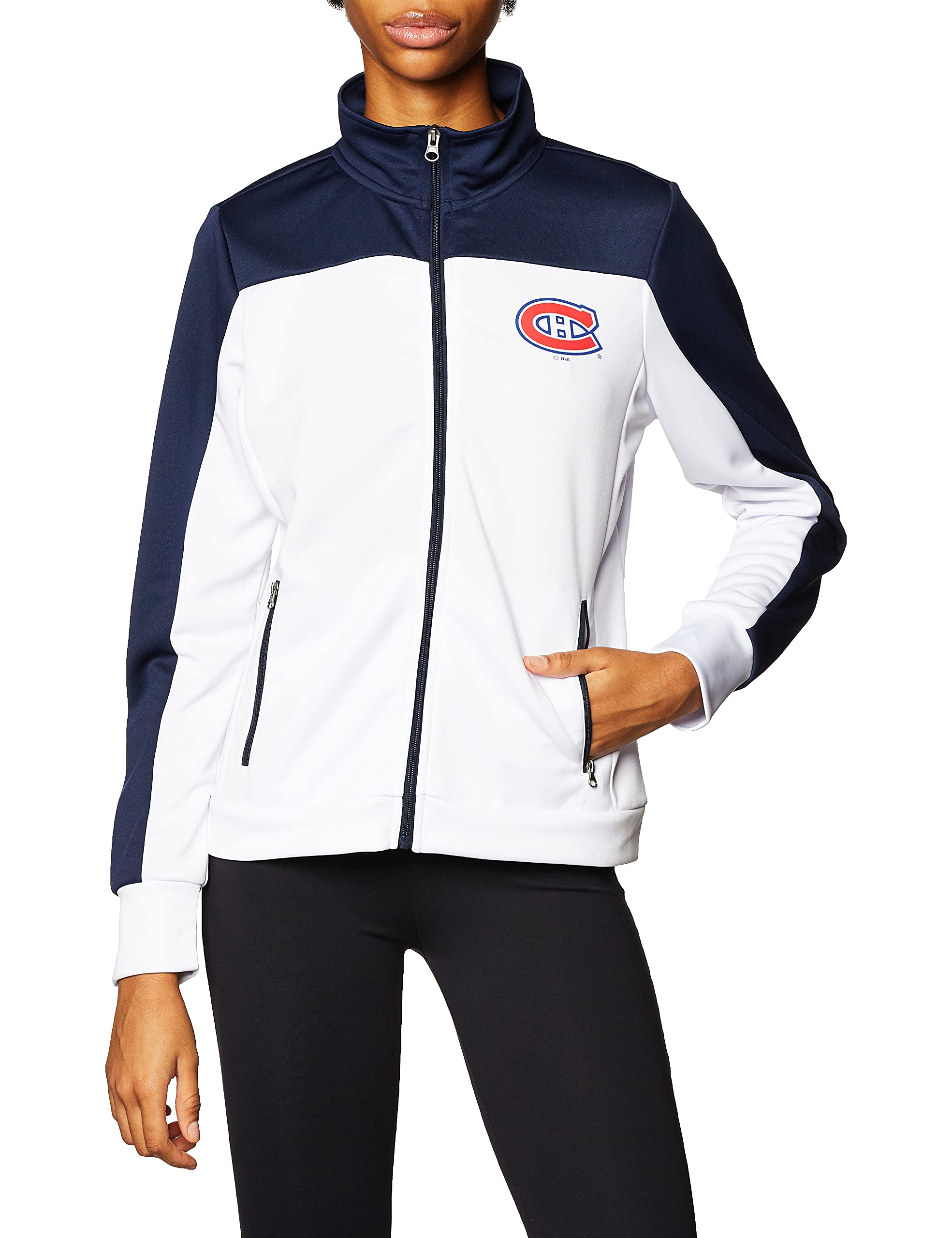 G-III Sports Women's Play Maker Track Jacket - Lightweight Running Jacket for Women, Breathable Athletic Zip Up Hoodie - Perfect for Jogging, Gym Workouts & Outdoor Activities